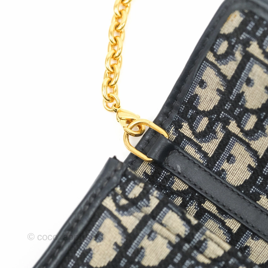 Dior 30 Montaigne Clutch Navy Oblique Canvas