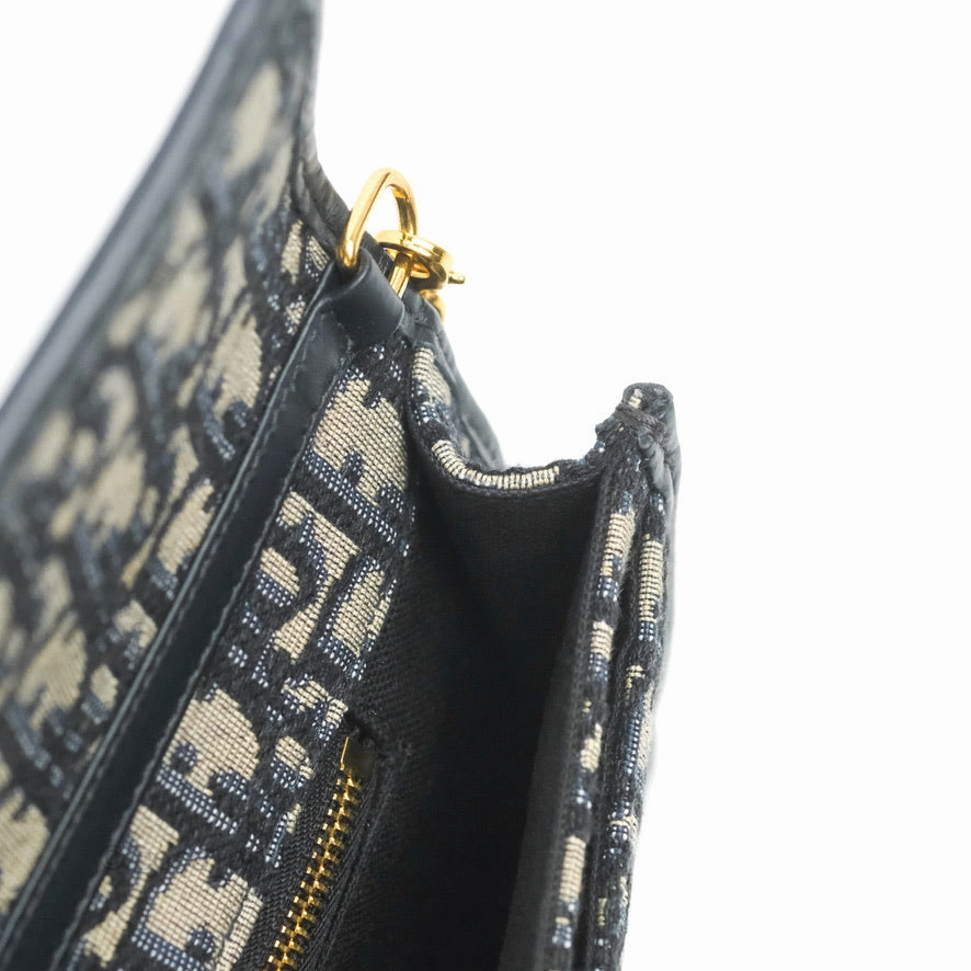 Dior 30 Montaigne Clutch Navy Oblique Canvas