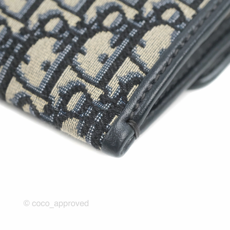 Dior 30 Montaigne Clutch Navy Oblique Canvas