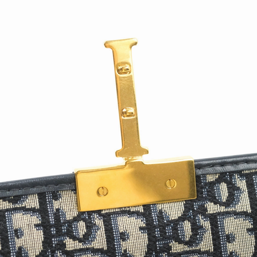 Dior 30 Montaigne Clutch Navy Oblique Canvas