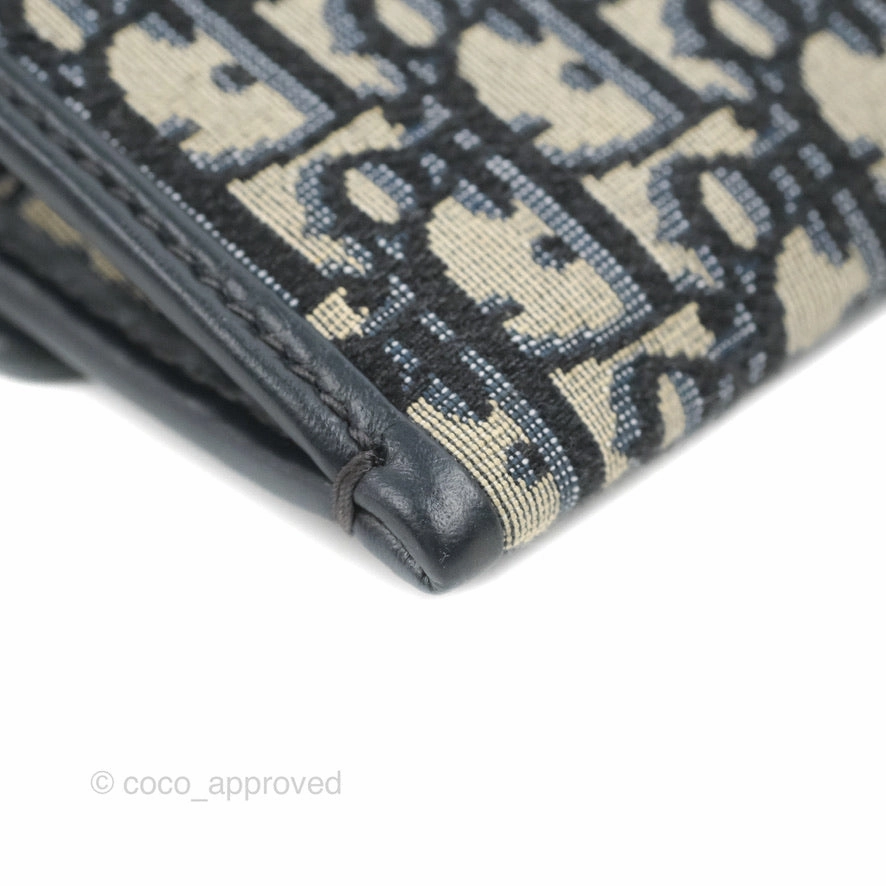 Dior 30 Montaigne Clutch Navy Oblique Canvas