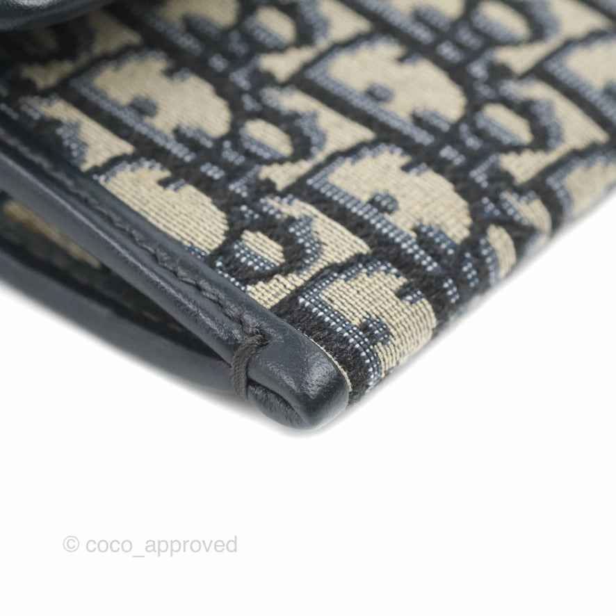 Dior 30 Montaigne Clutch Navy Oblique Canvas
