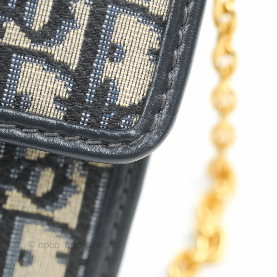 Dior 30 Montaigne Clutch Navy Oblique Canvas