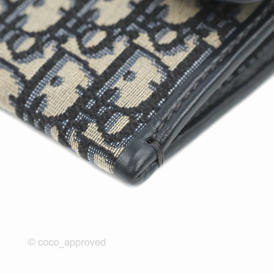 Dior 30 Montaigne Clutch Navy Oblique Canvas