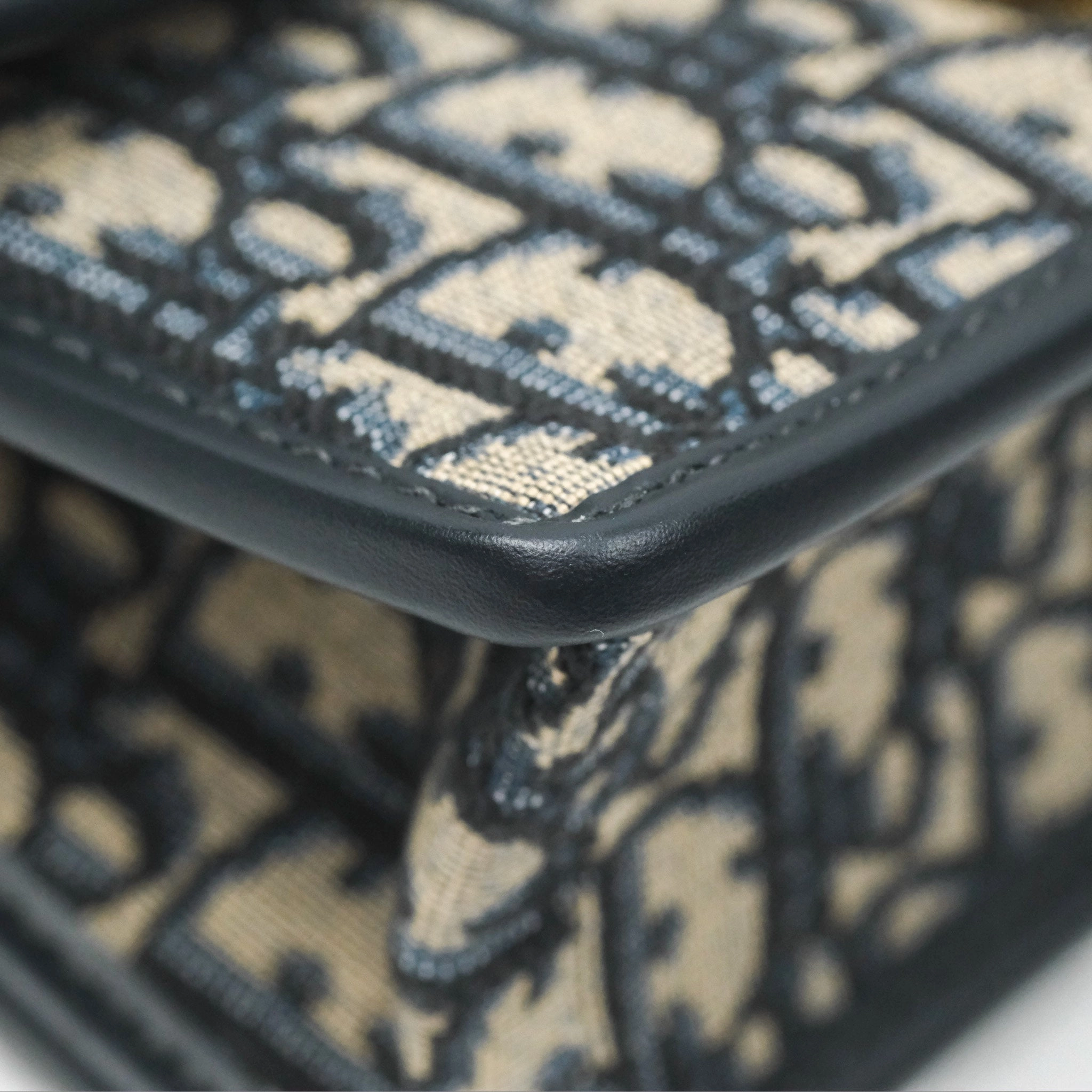 Dior 30 Montaigne East-West Bag With Chain Blue Dior Oblique Jacquard