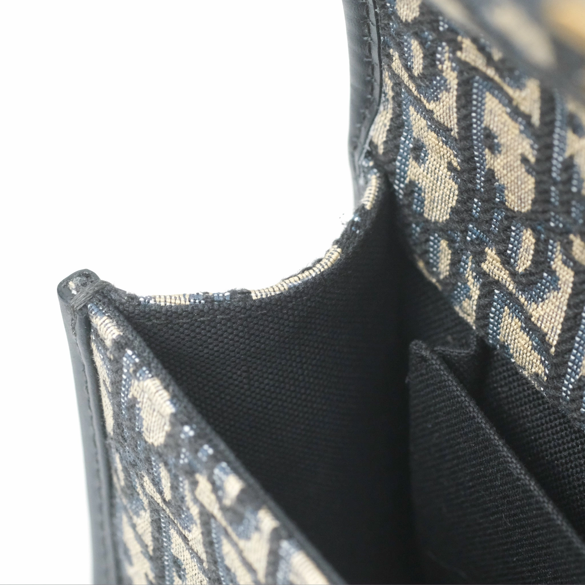 Dior 30 Montaigne East-West Bag With Chain Blue Dior Oblique Jacquard