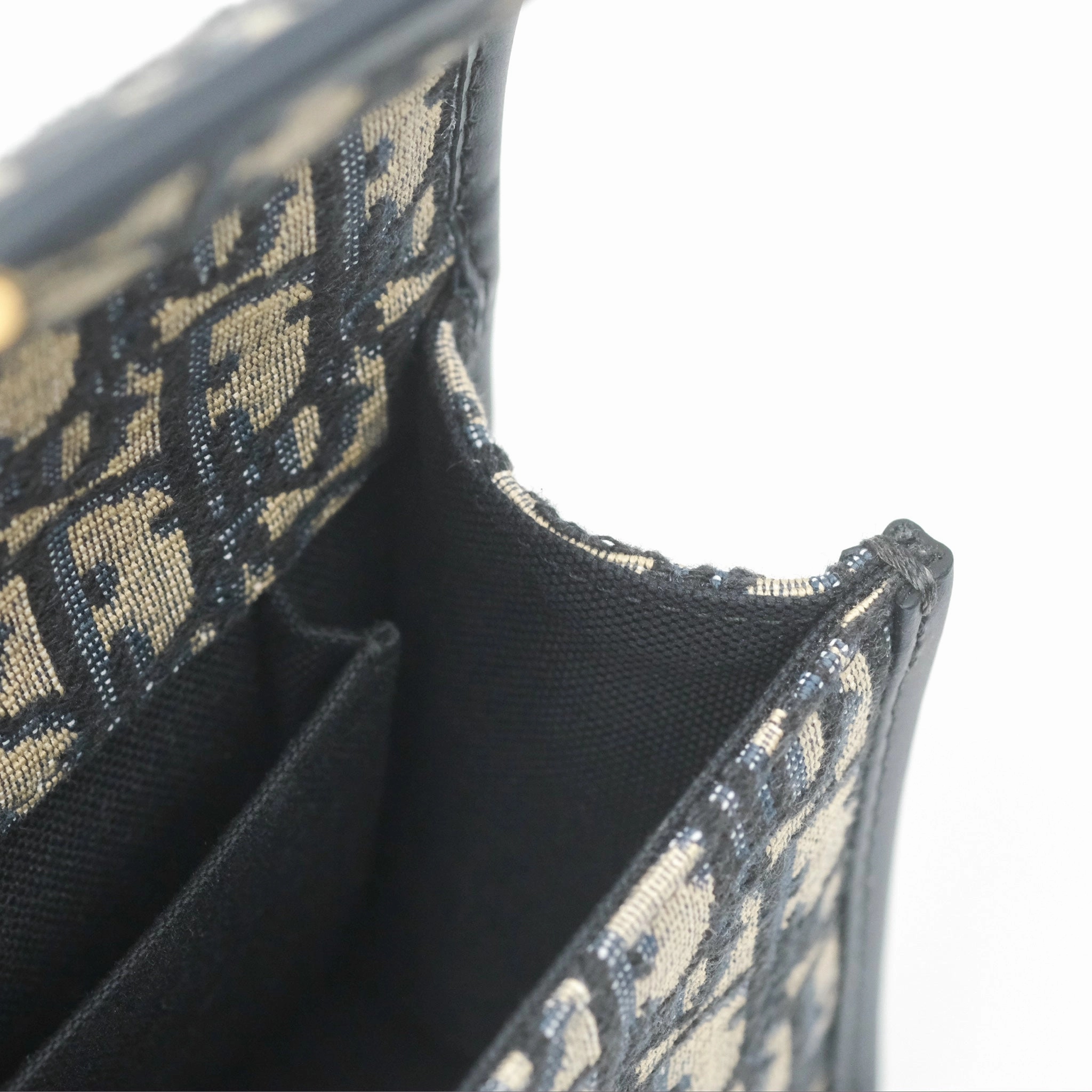 Dior 30 Montaigne East-West Bag With Chain Blue Dior Oblique Jacquard