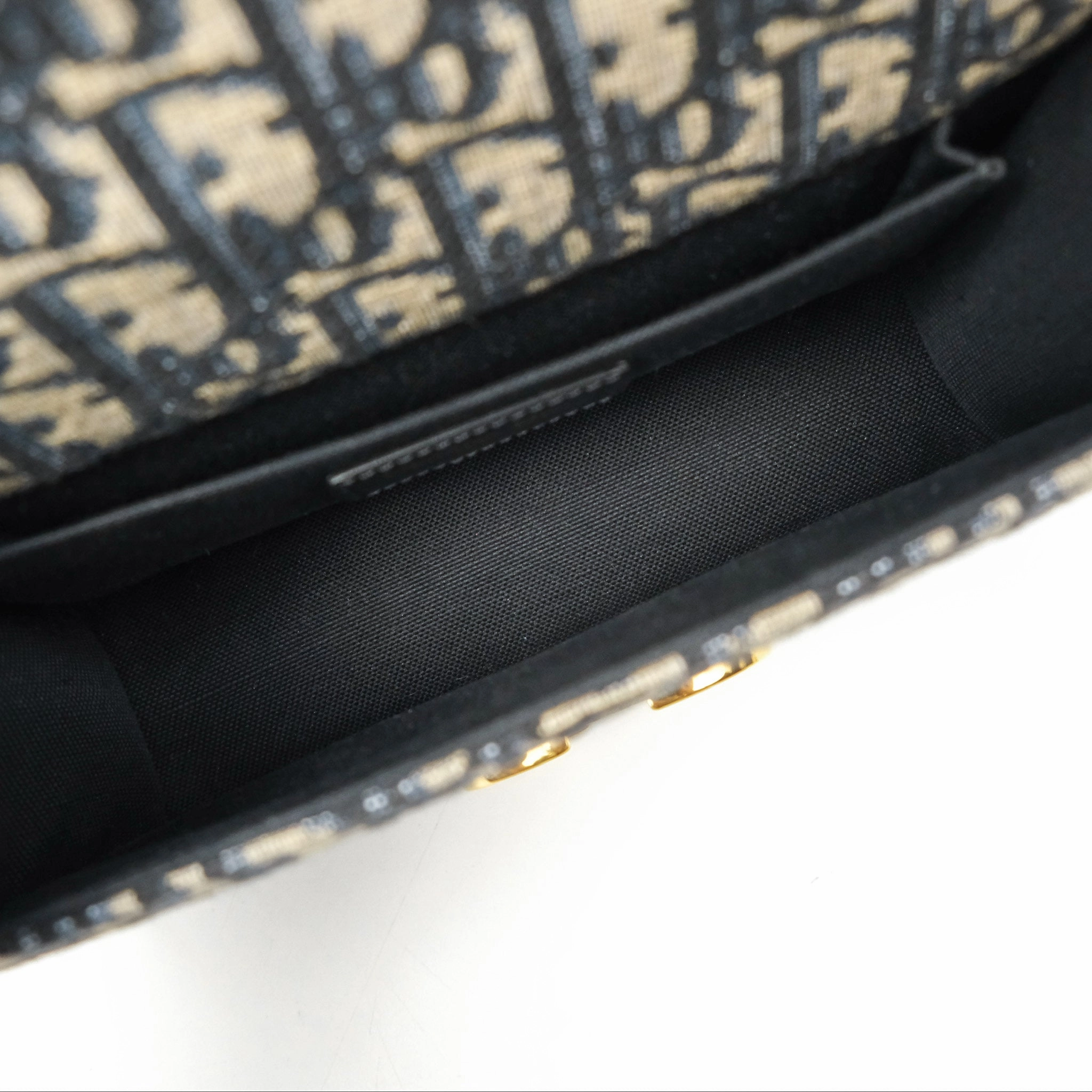 Dior 30 Montaigne East-West Bag With Chain Blue Dior Oblique Jacquard