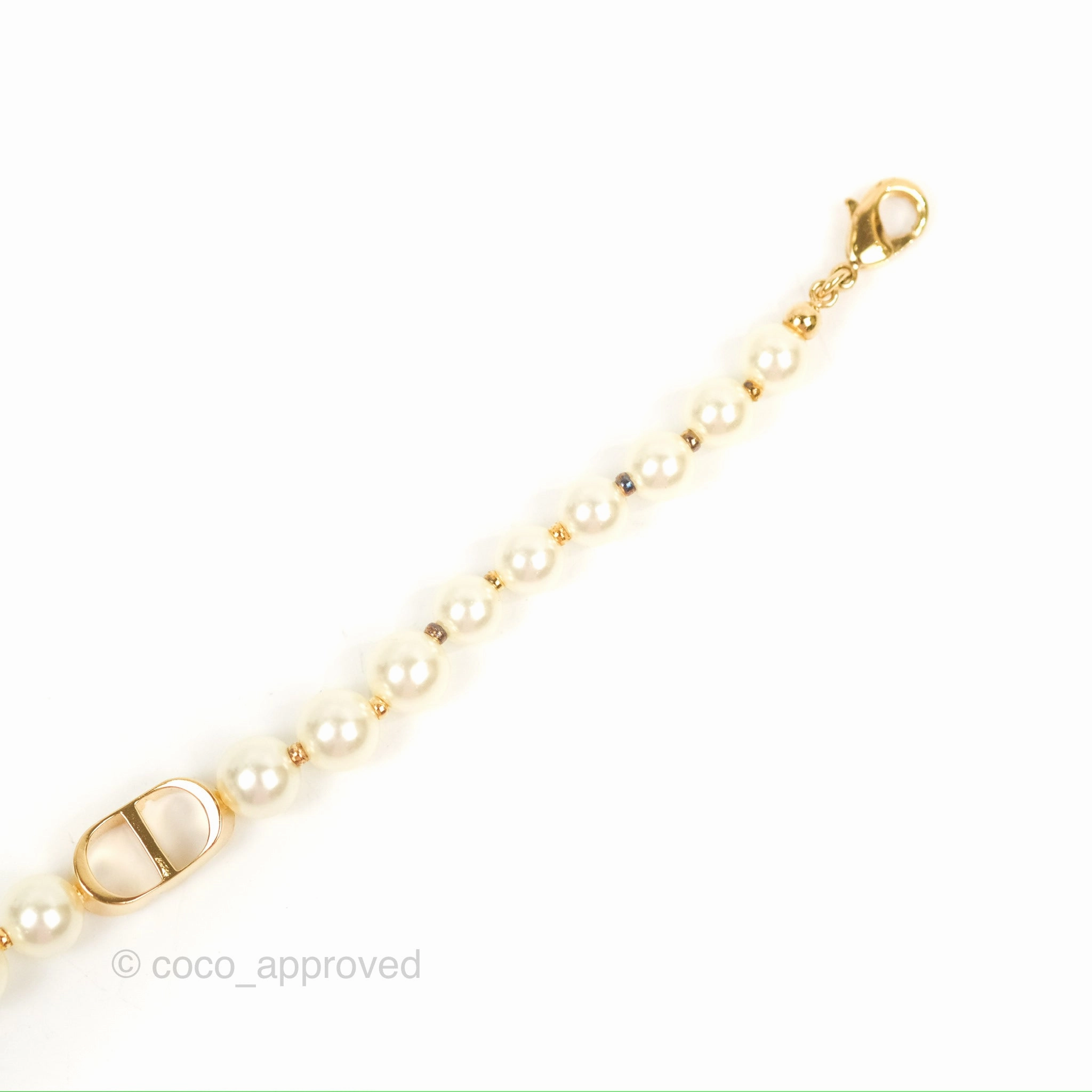 Dior 30 Montaigne Pearl Bracelet Gold Tone