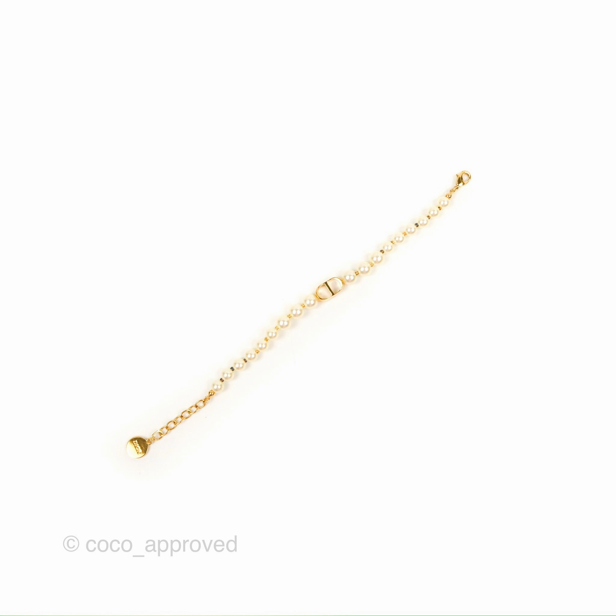 Dior 30 Montaigne Pearl Bracelet Gold Tone