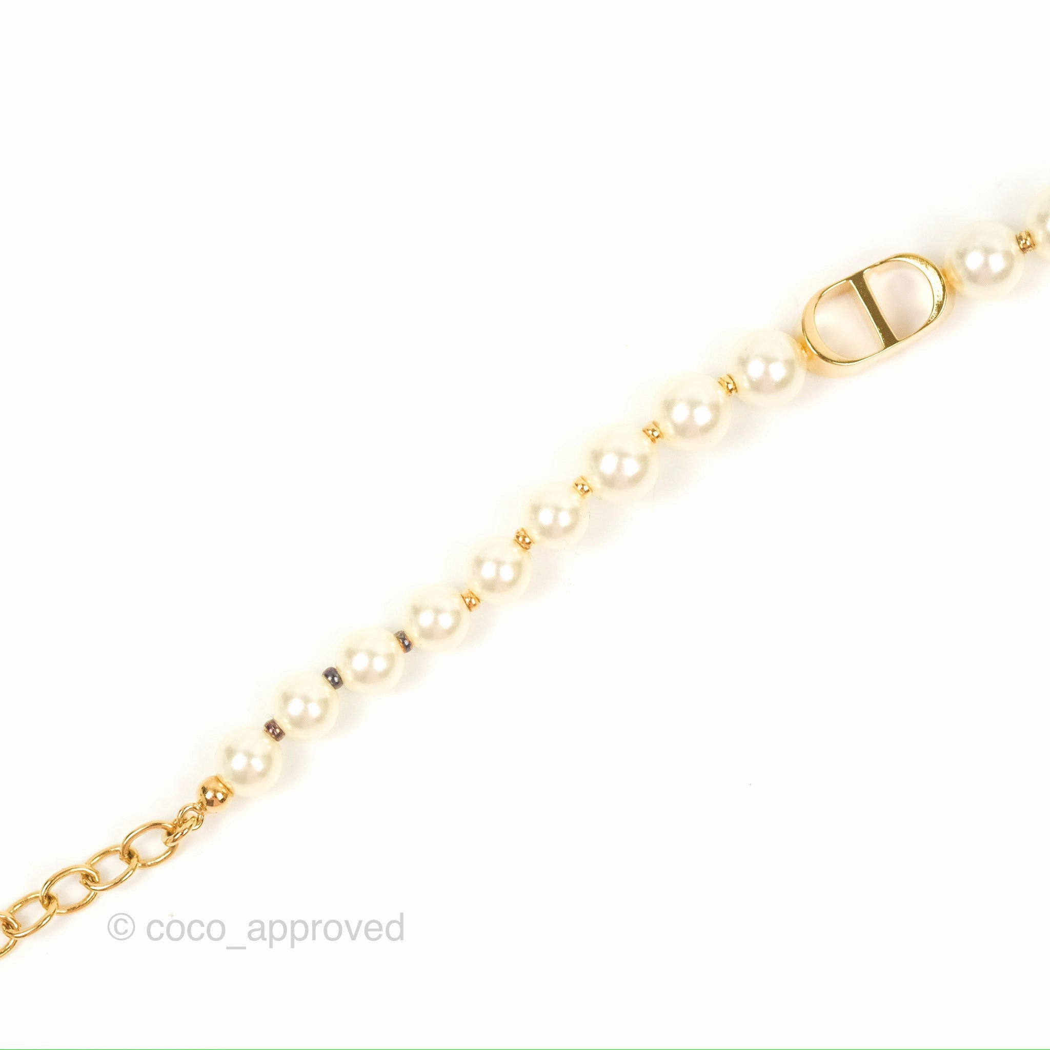 Dior 30 Montaigne Pearl Bracelet Gold Tone