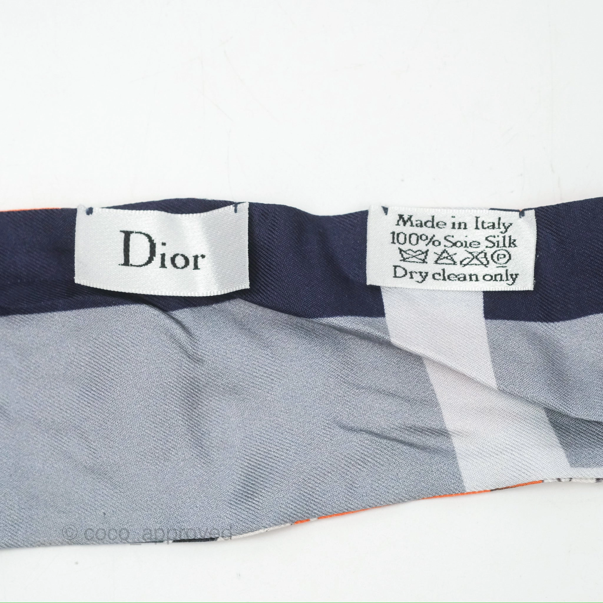 Dior ABCDior Silk Mitzah Scarf Letter S
