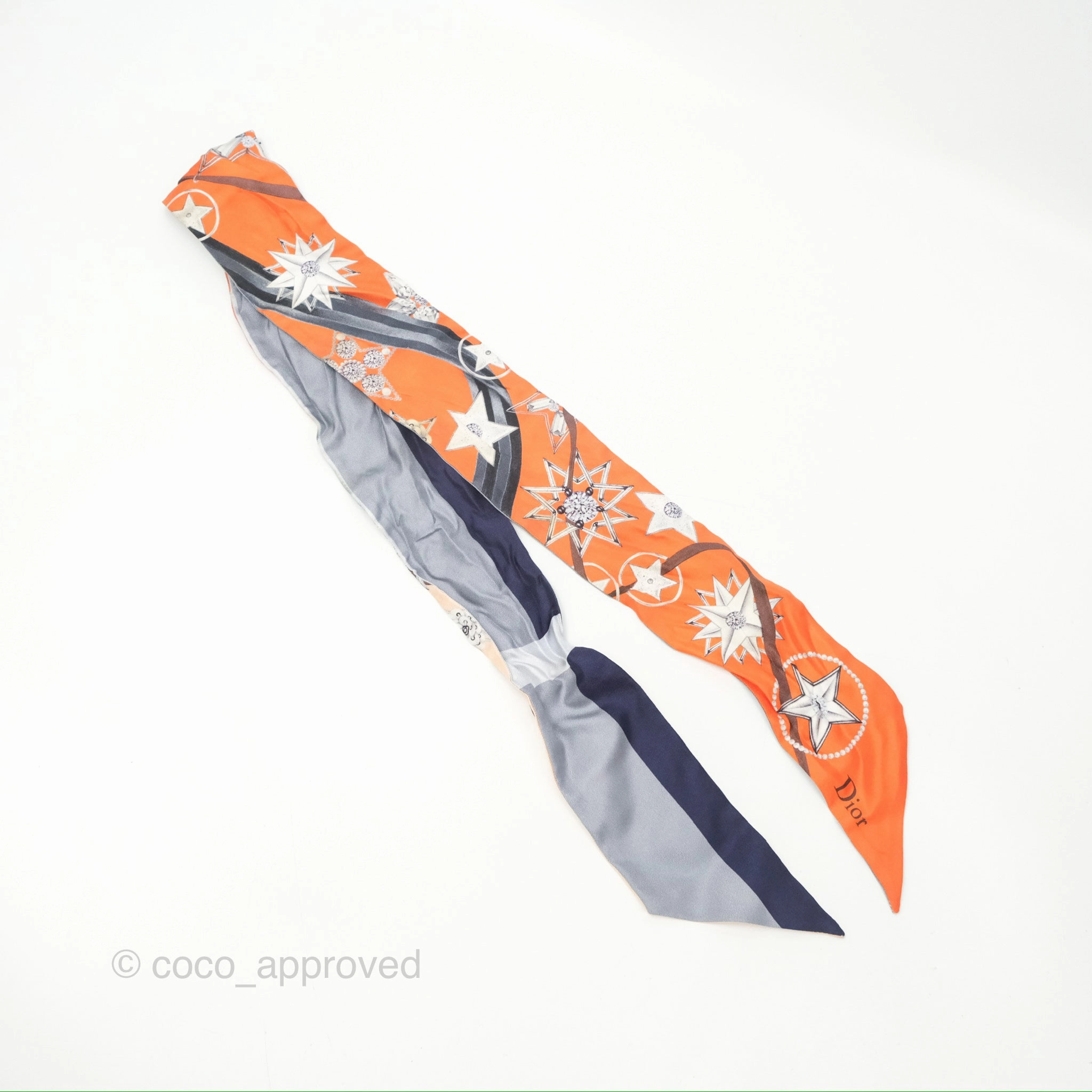 Dior ABCDior Silk Mitzah Scarf Letter S