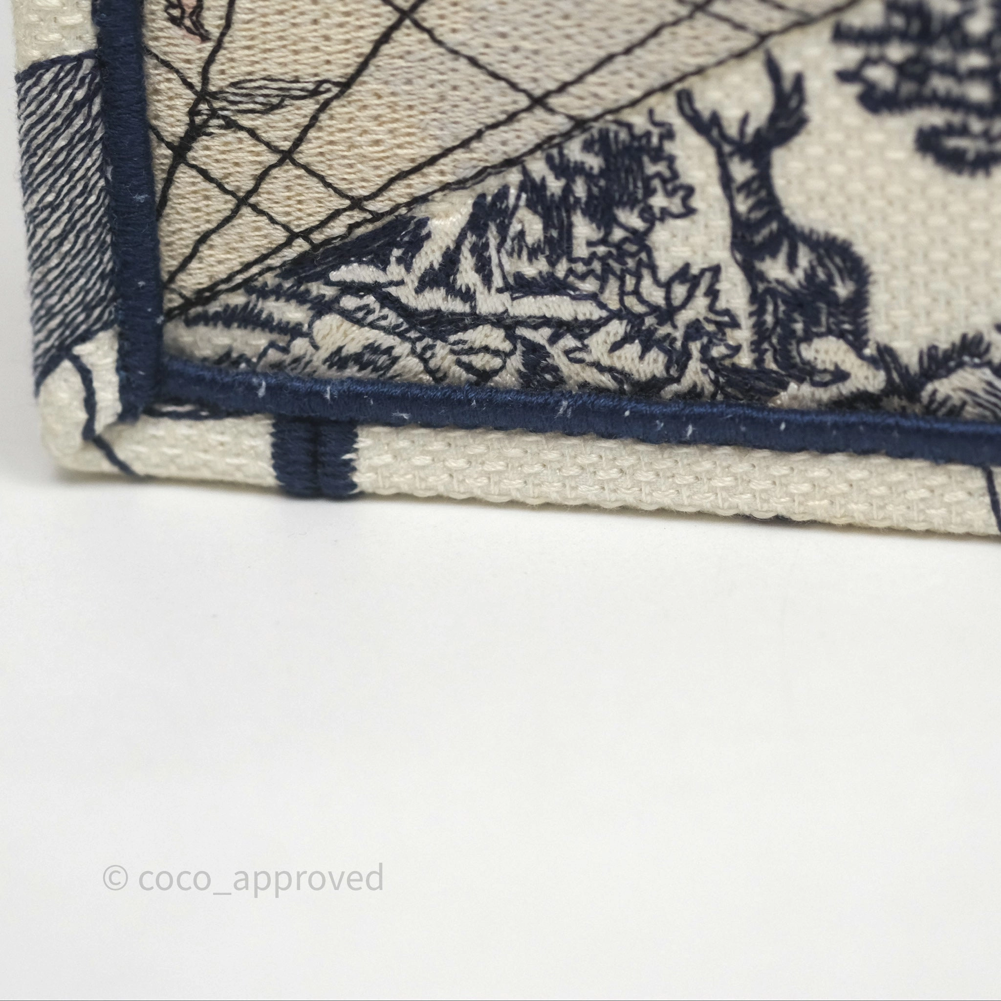 Dior Around The World Vertical Book Tote Blue White