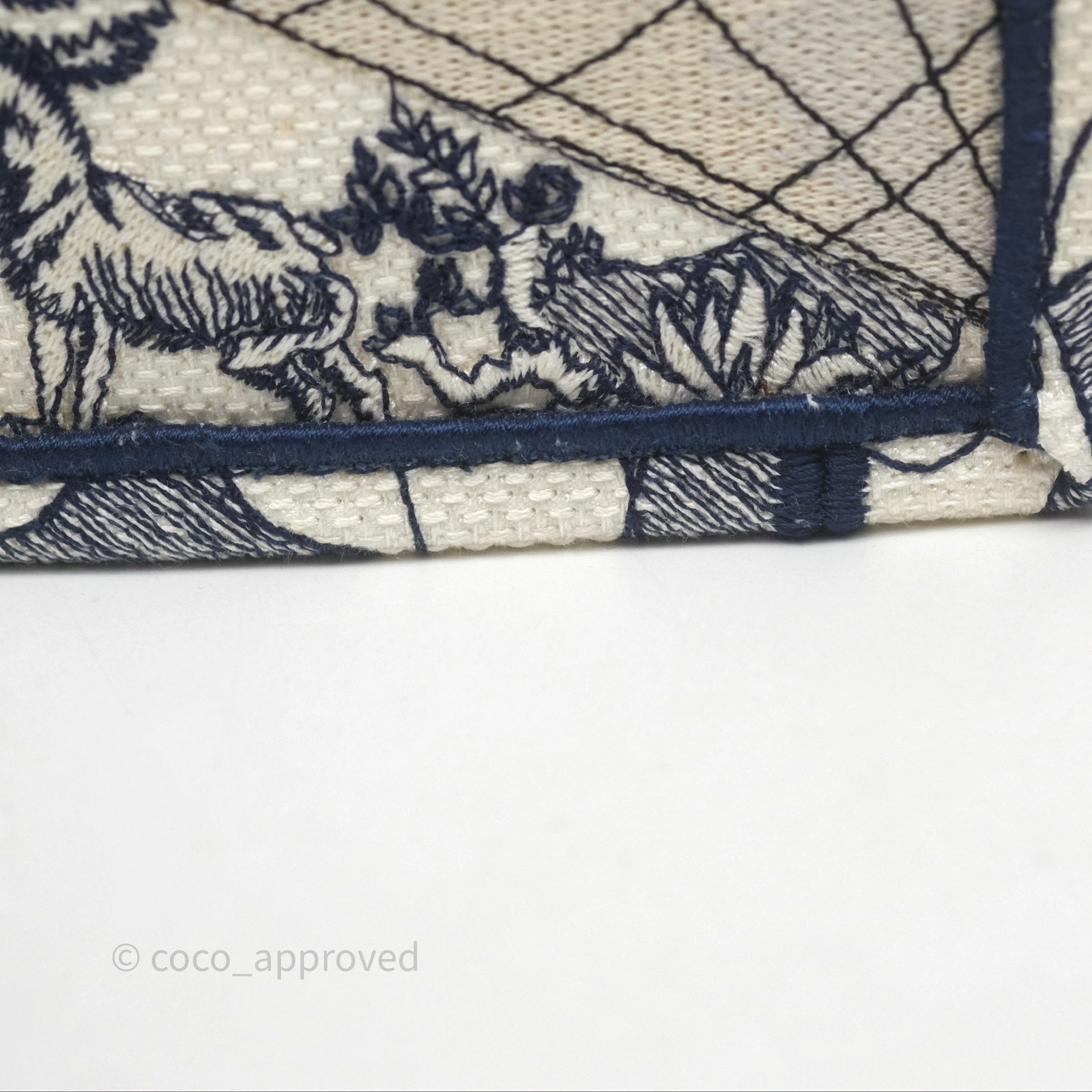 Dior Around The World Vertical Book Tote Blue White