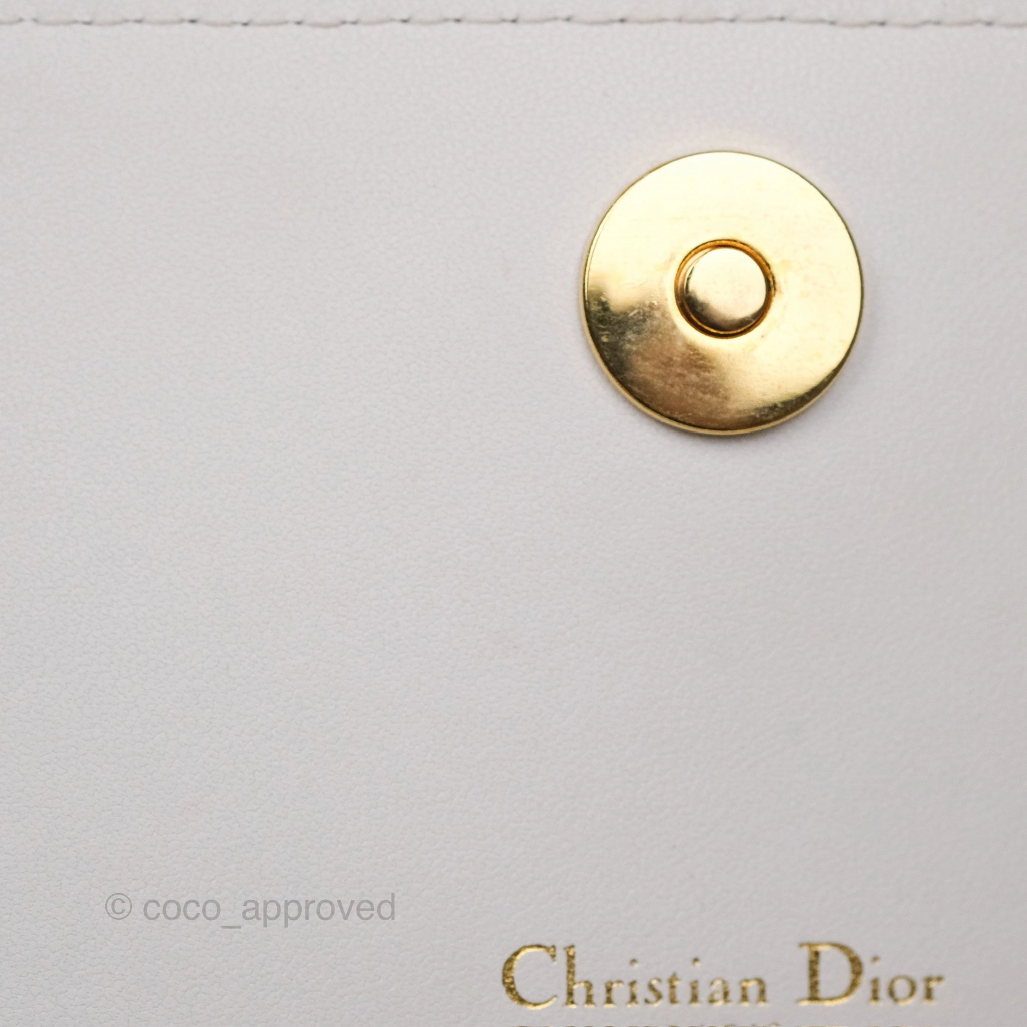 Dior Caro Pouch With Chain Latte Supple Cannage Calfskin