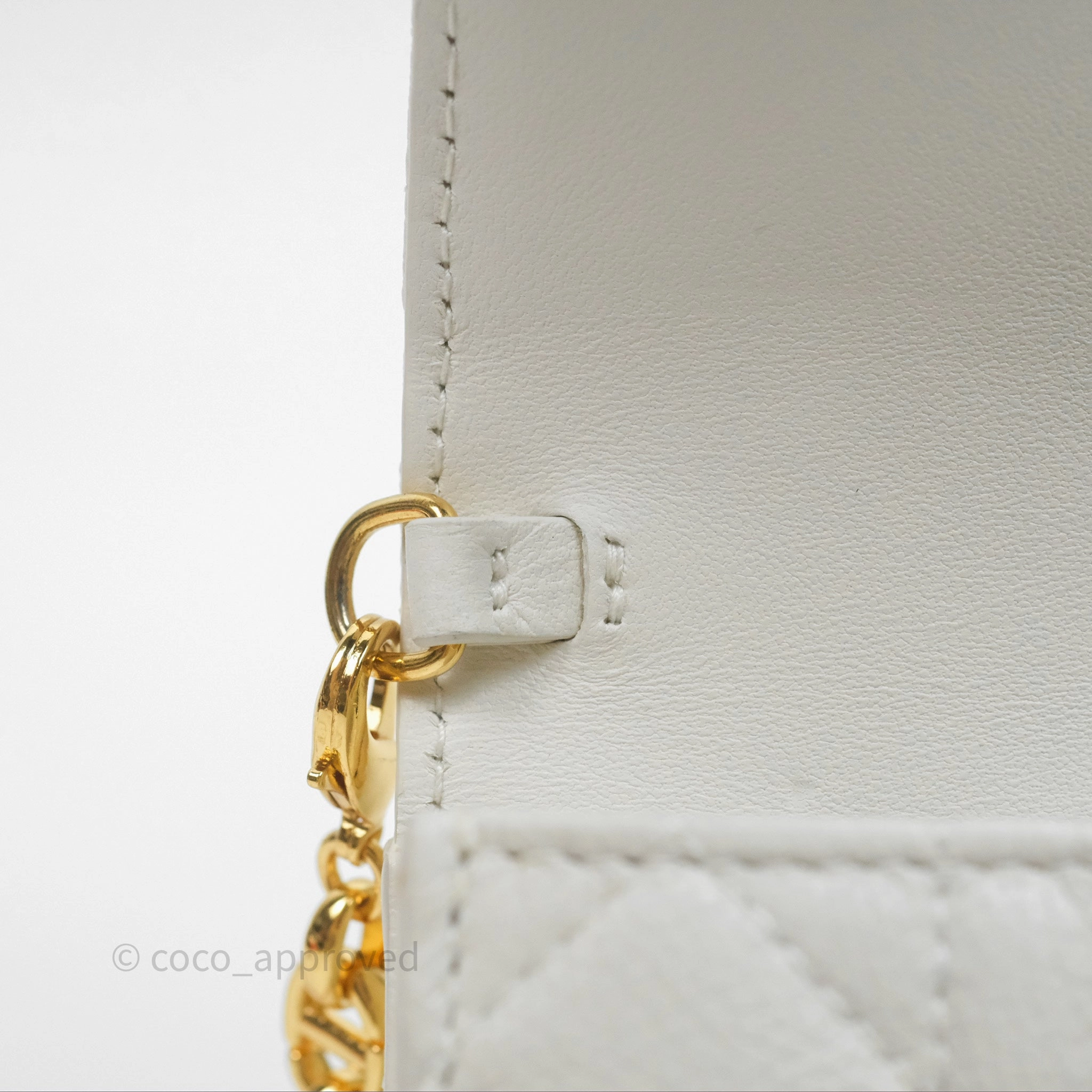 Dior Caro Pouch with Chain Latte Supple Cannage Calfskin