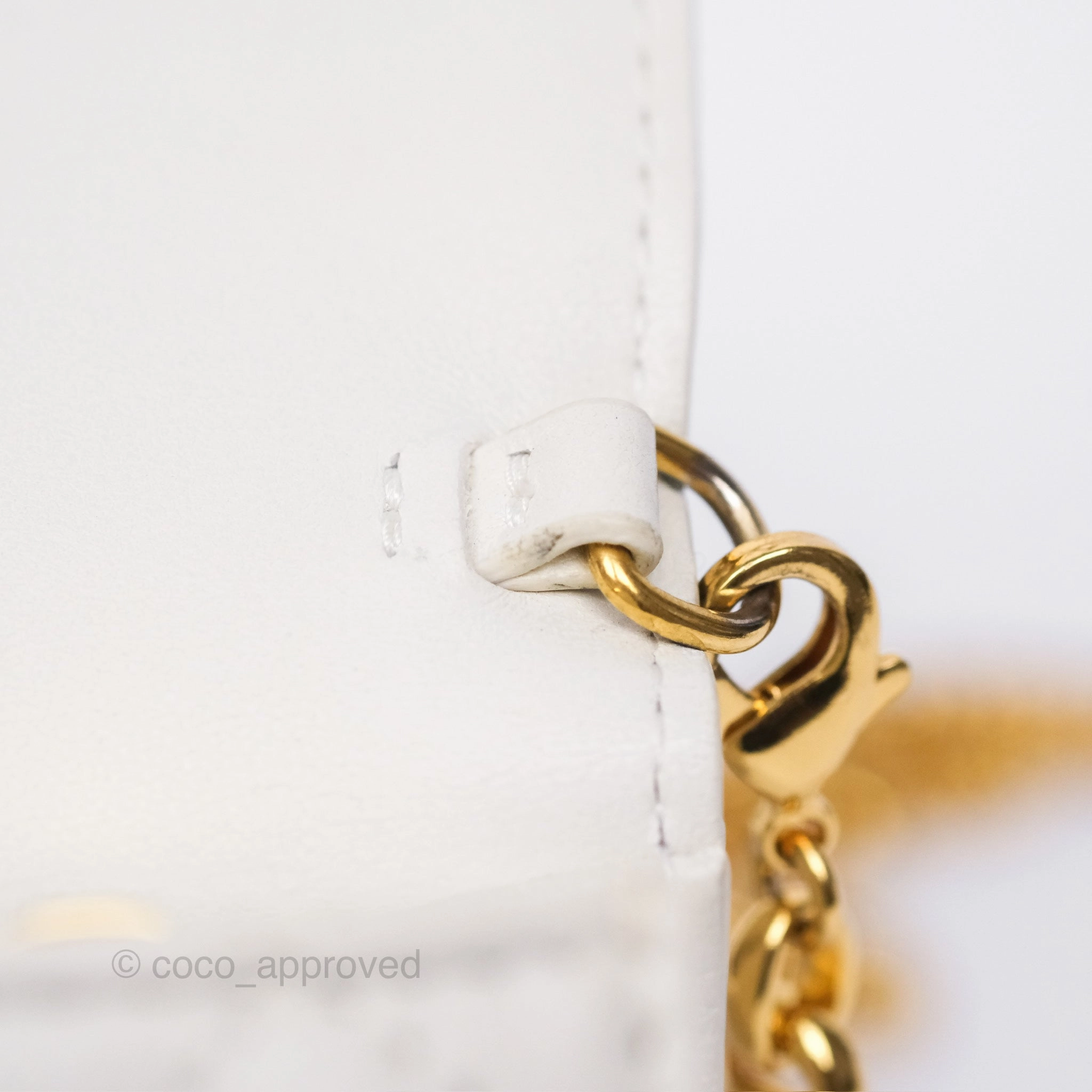 Dior Caro Pouch With Chain Latte Supple Cannage Calfskin