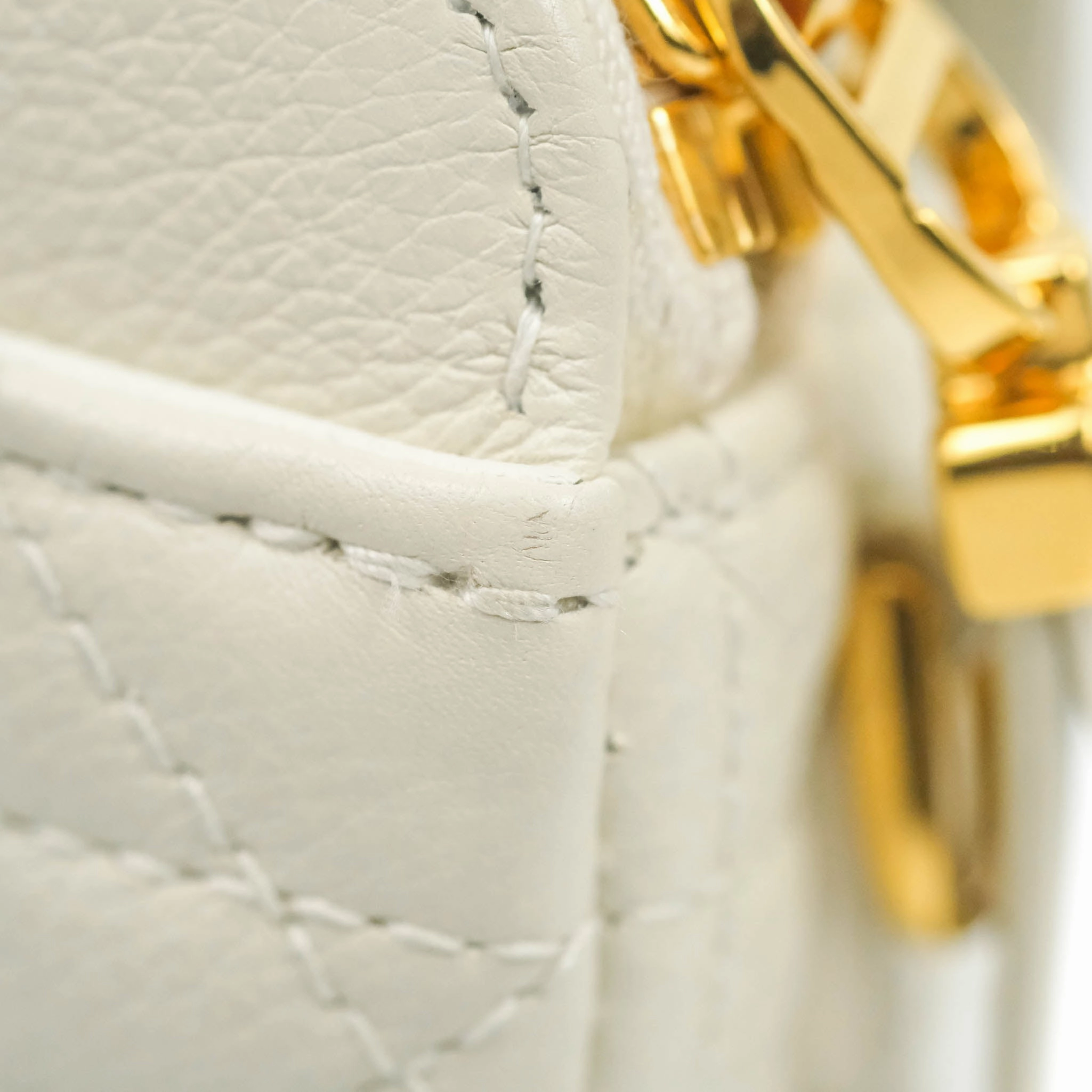 Dior Caro Pouch with Chain Latte Supple Cannage Calfskin