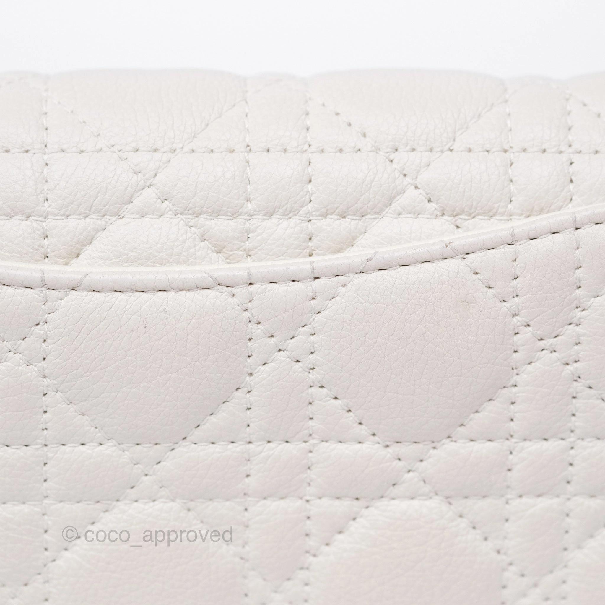 Dior Caro Pouch With Chain Latte Supple Cannage Calfskin