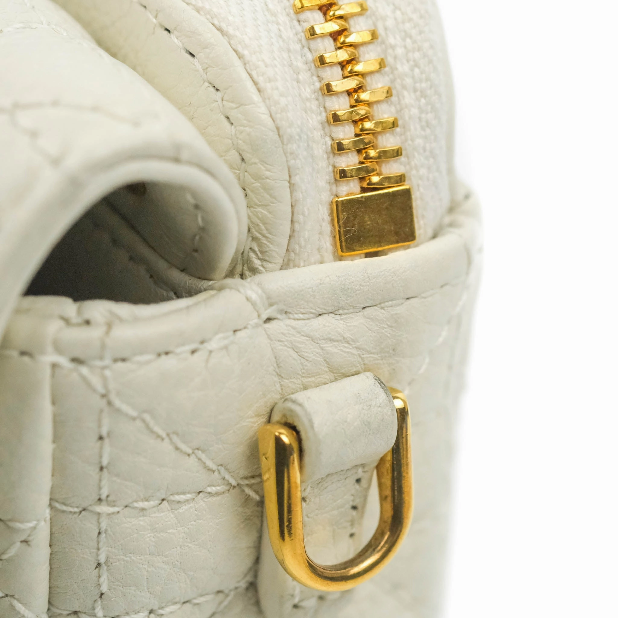 Dior Caro Pouch with Chain Latte Supple Cannage Calfskin