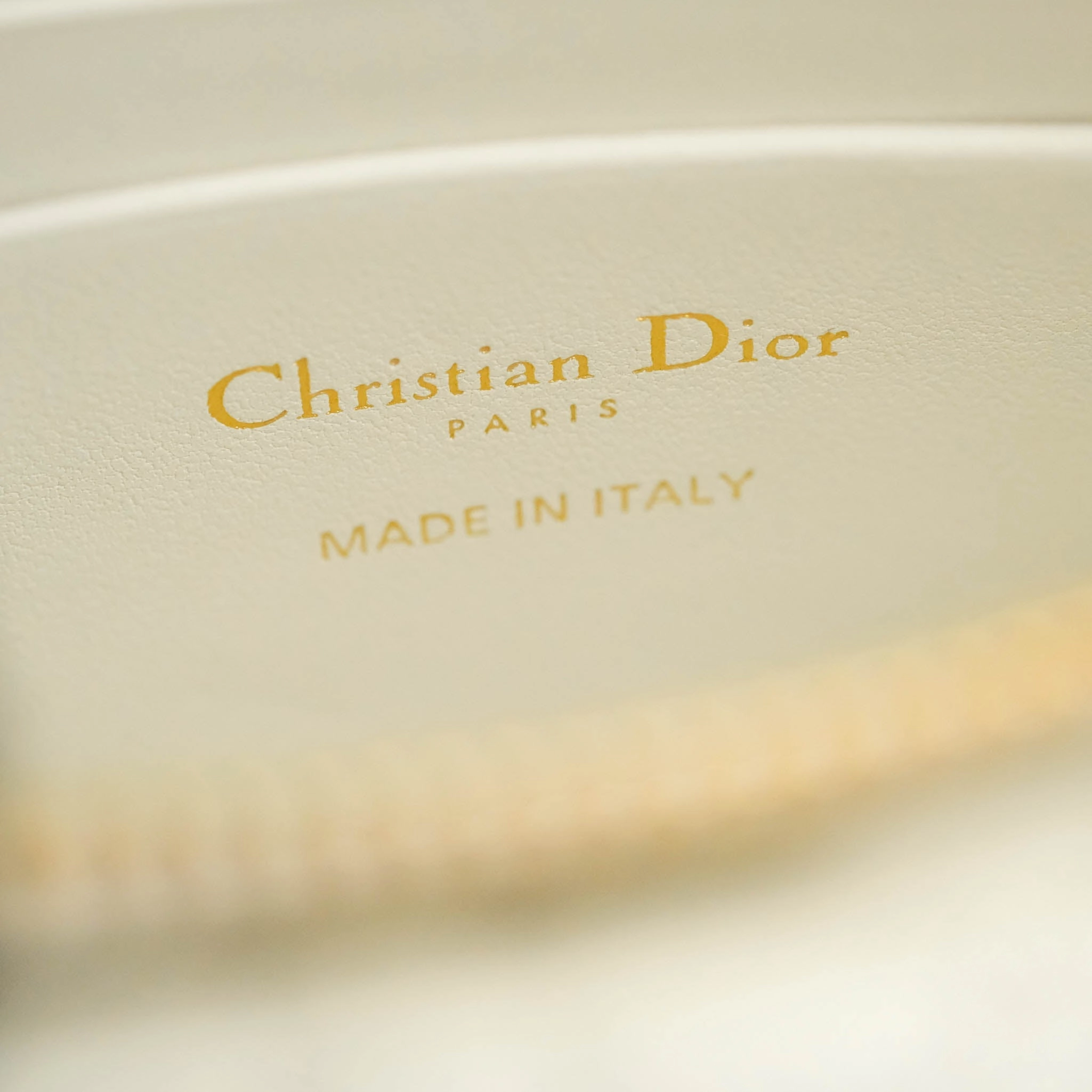 Dior Caro Pouch with Chain Latte Supple Cannage Calfskin