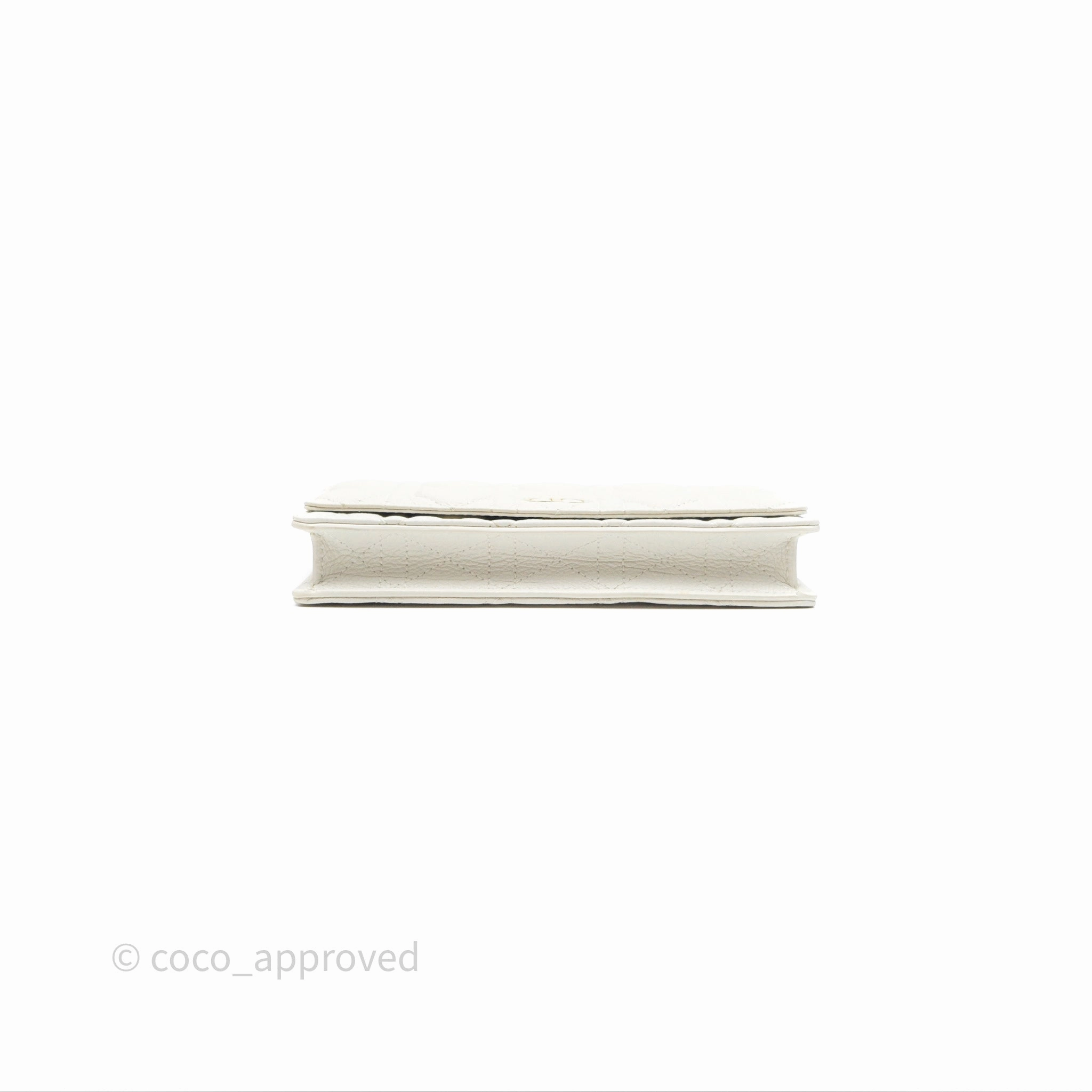 Dior Caro Pouch with Chain Latte Supple Cannage Calfskin