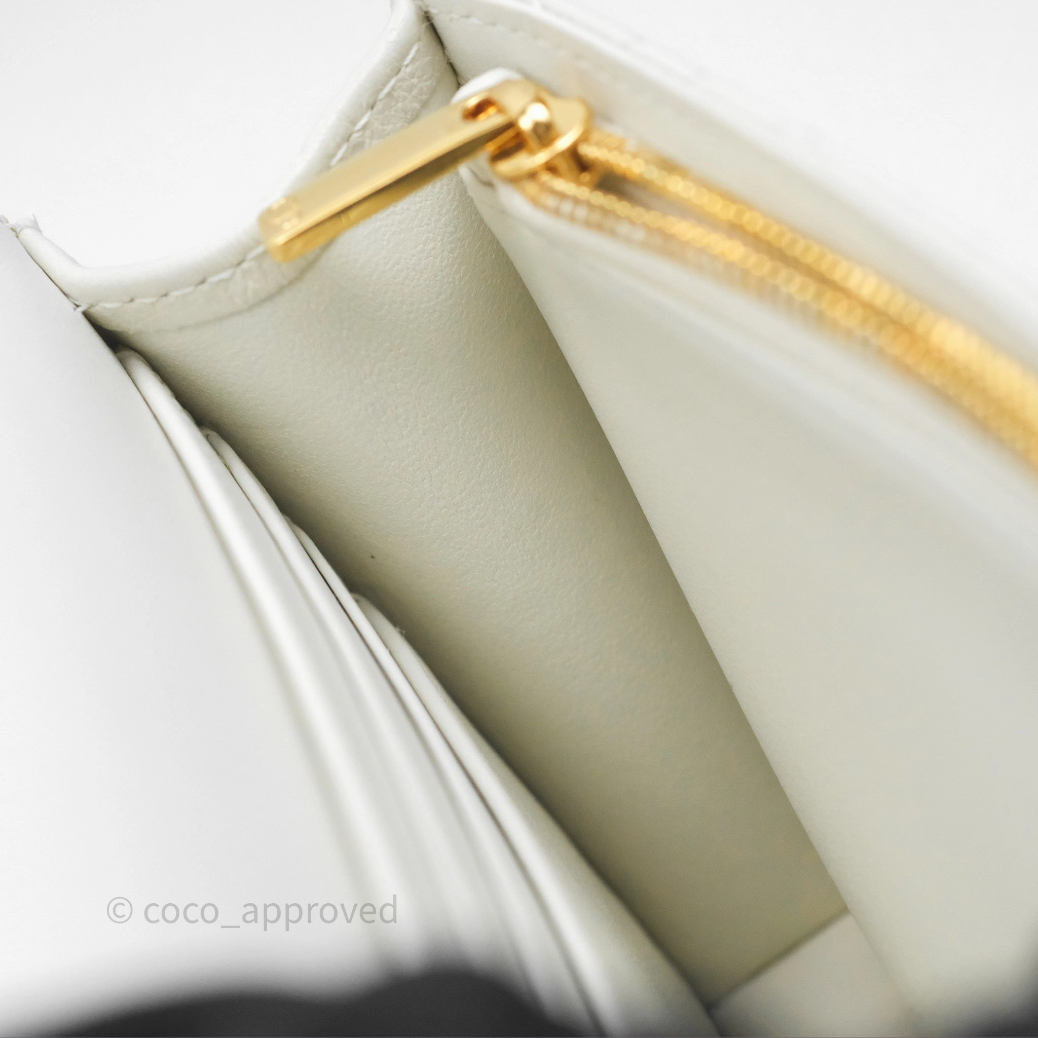 Dior Caro Pouch with Chain Latte Supple Cannage Calfskin
