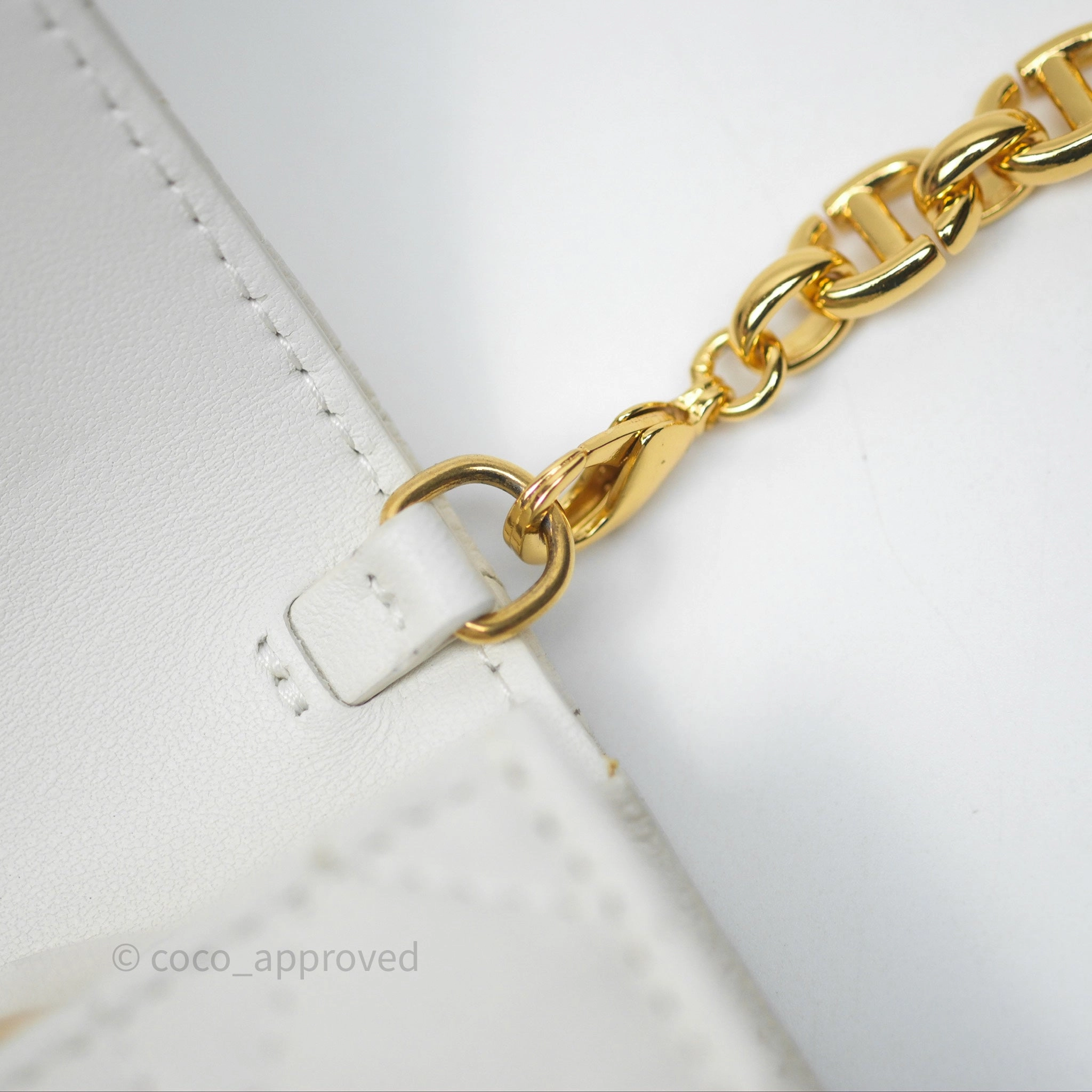 Dior Caro Pouch with Chain Latte Supple Cannage Calfskin