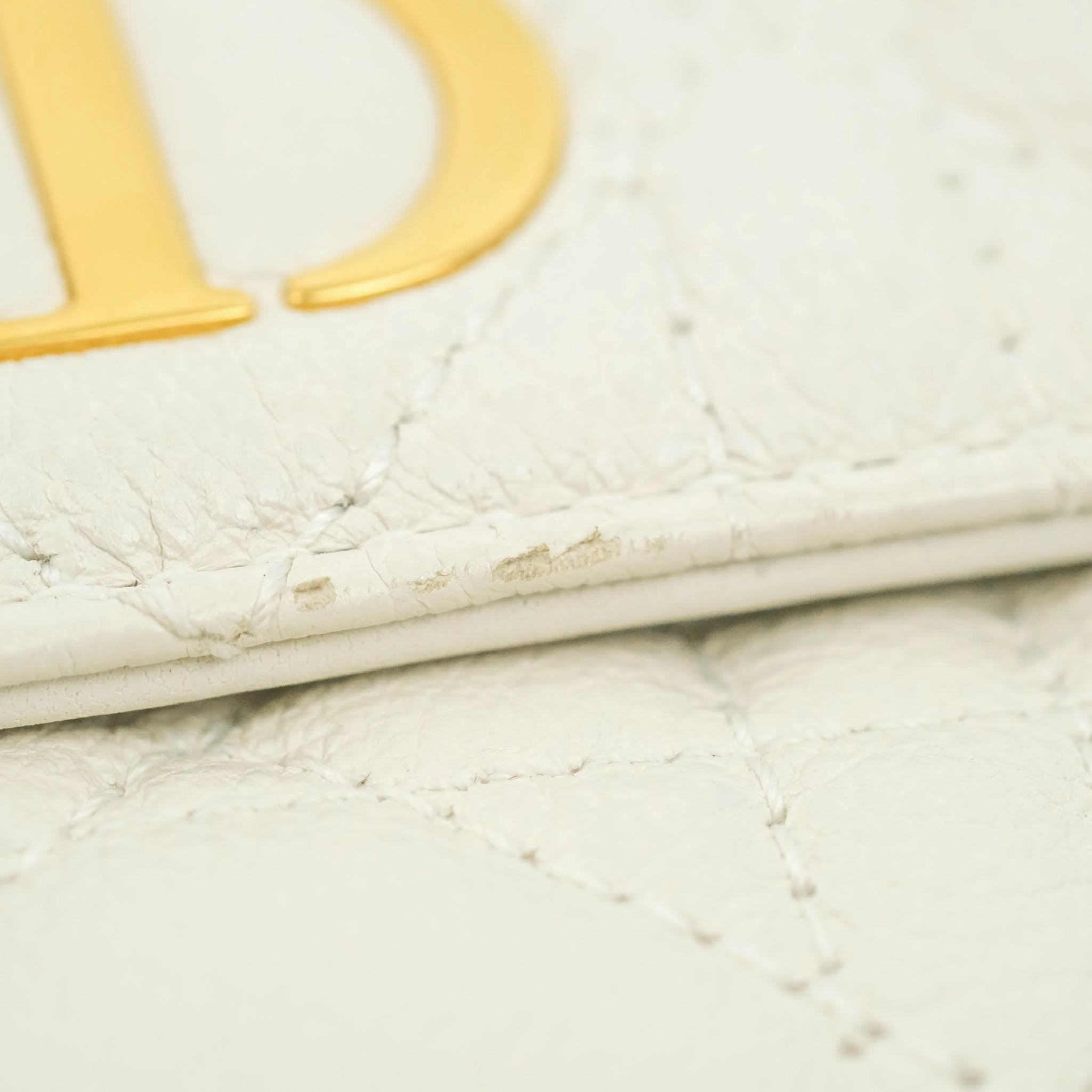 Dior Caro Pouch with Chain Latte Supple Cannage Calfskin