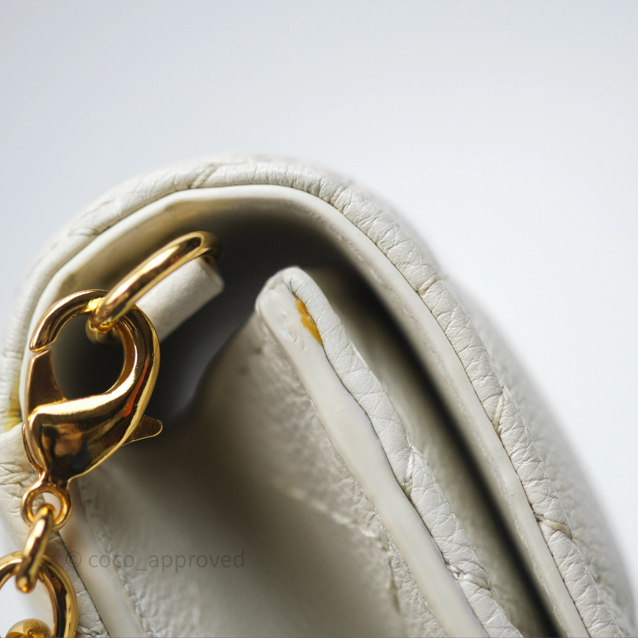 Dior Caro Pouch with Chain Latte Supple Cannage Calfskin