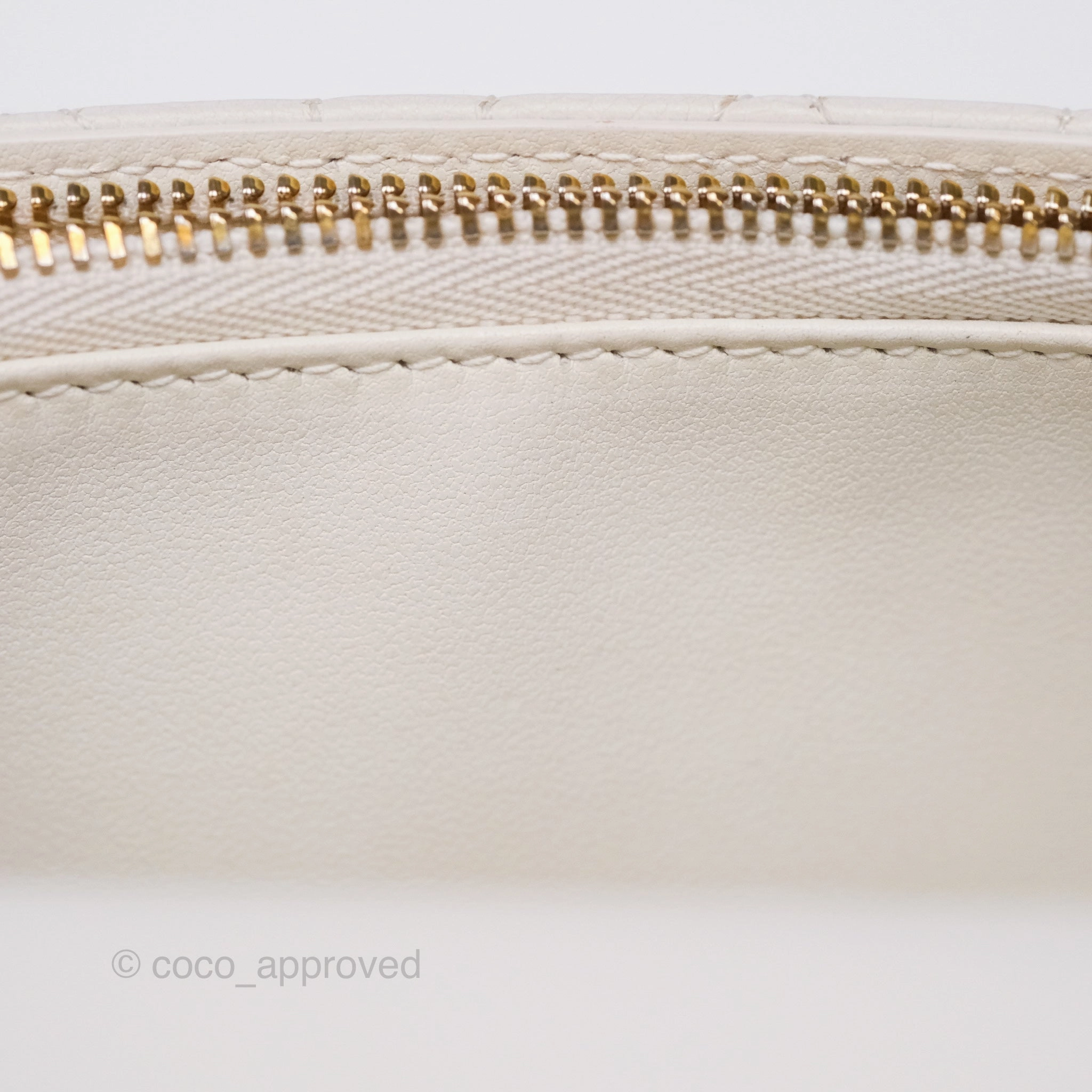 Dior Caro Pouch With Chain Latte Supple Cannage Calfskin