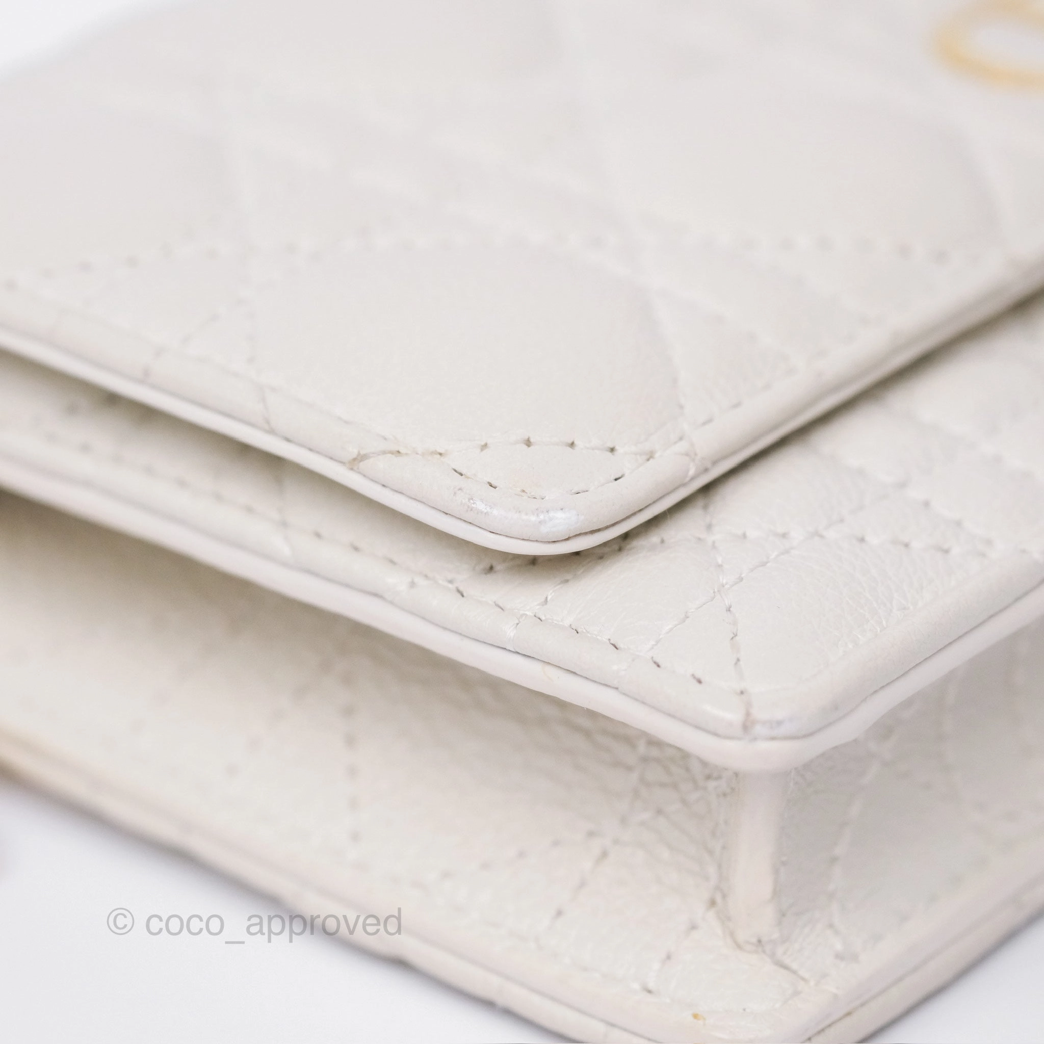 Dior Caro Pouch With Chain Latte Supple Cannage Calfskin