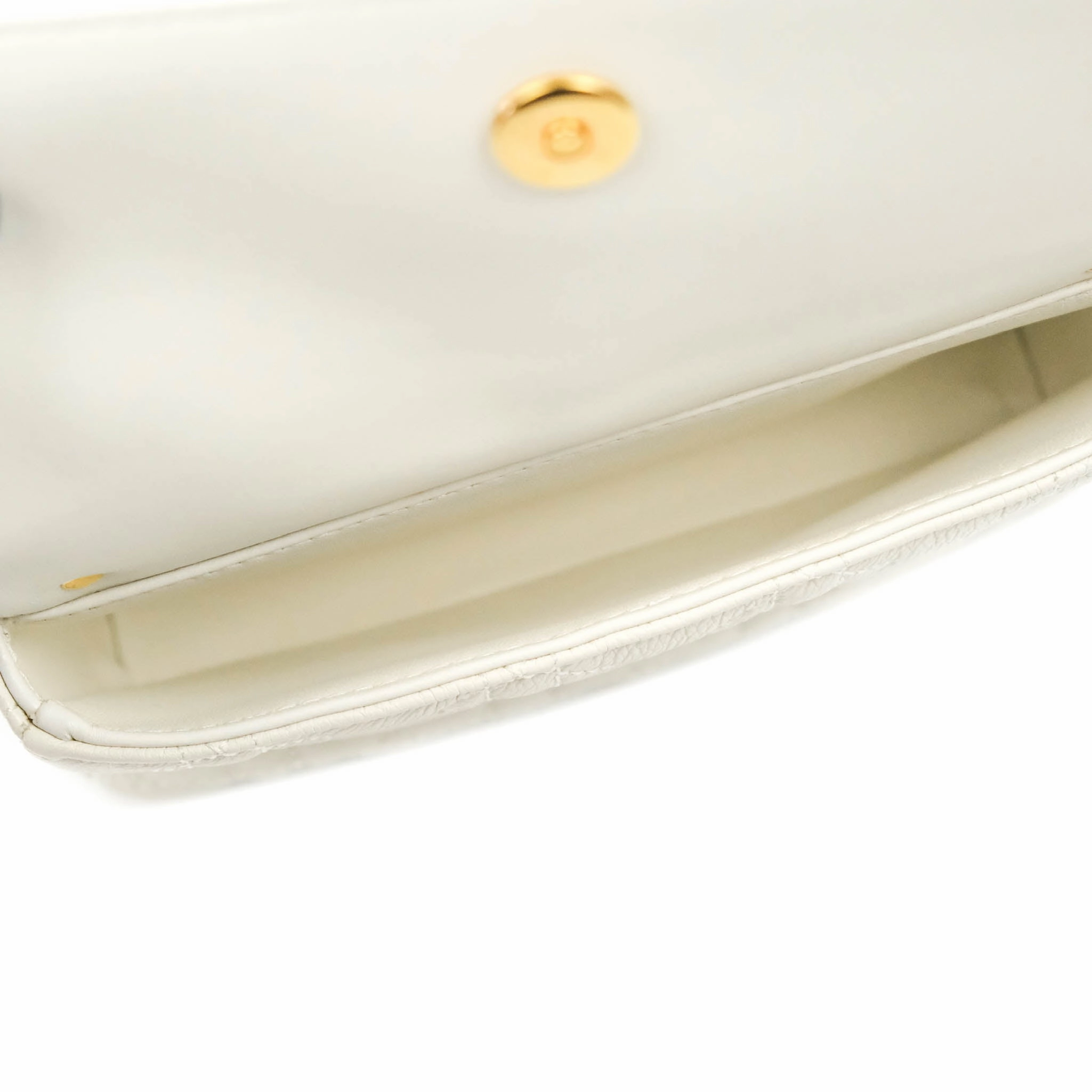 Dior Caro Pouch with Chain Latte Supple Cannage Calfskin