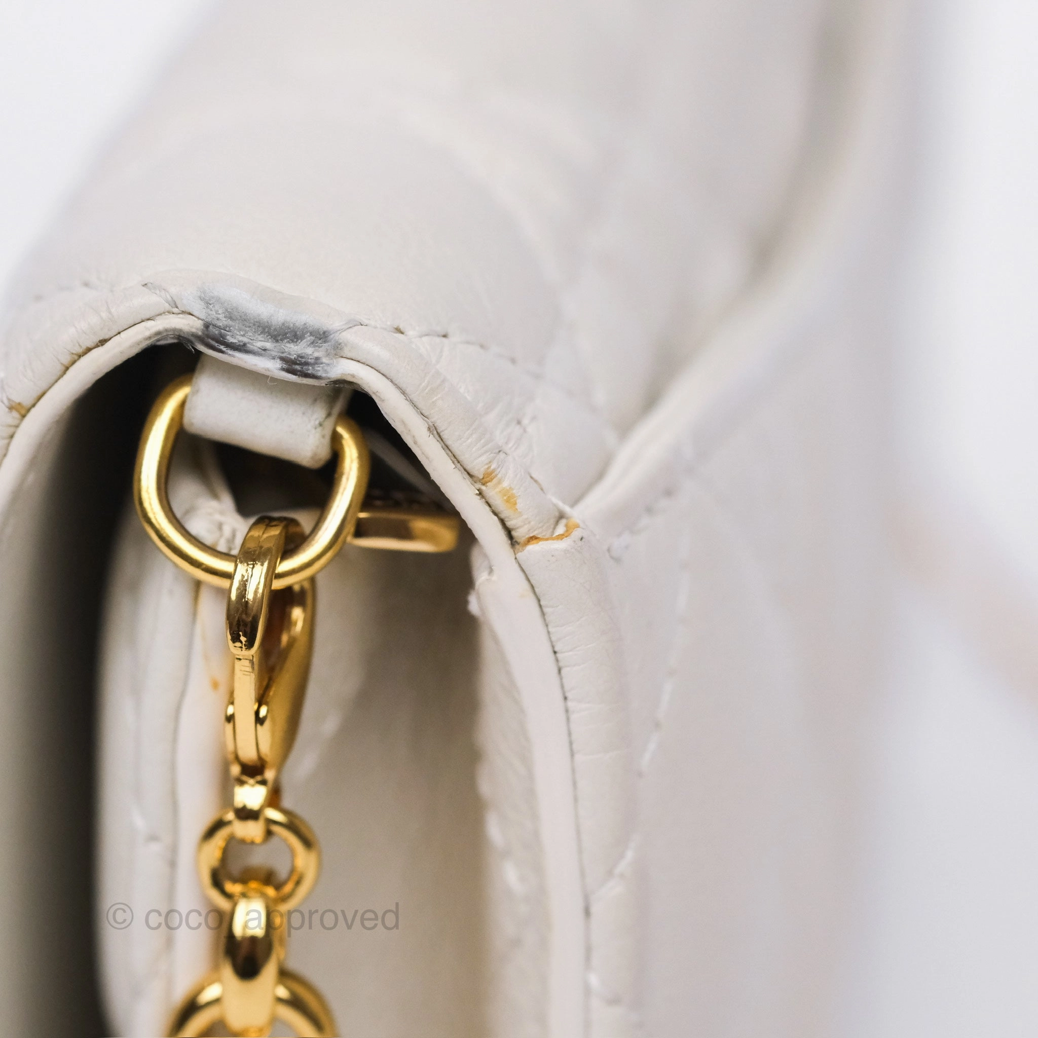Dior Caro Pouch With Chain Latte Supple Cannage Calfskin