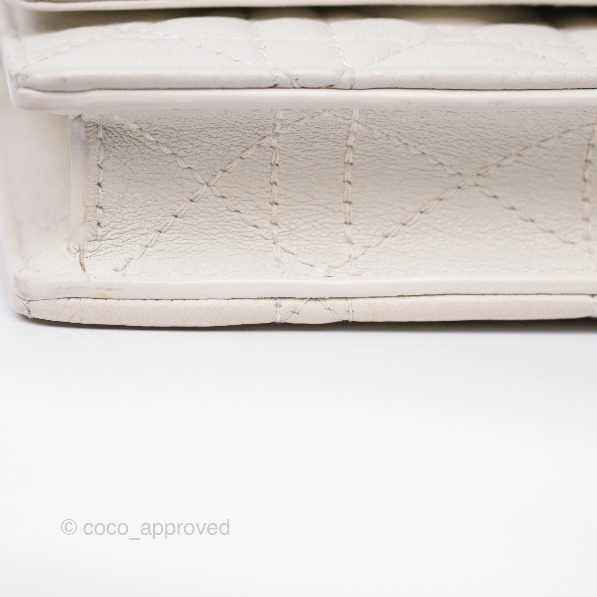 Dior Caro Pouch With Chain Latte Supple Cannage Calfskin