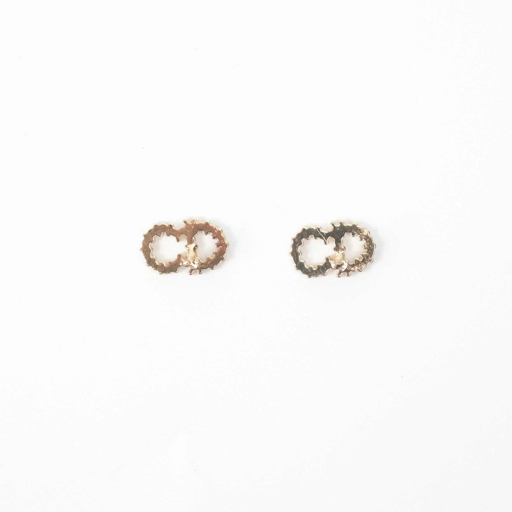 Dior CD Star Pearl Drop Earrings Gold Tone