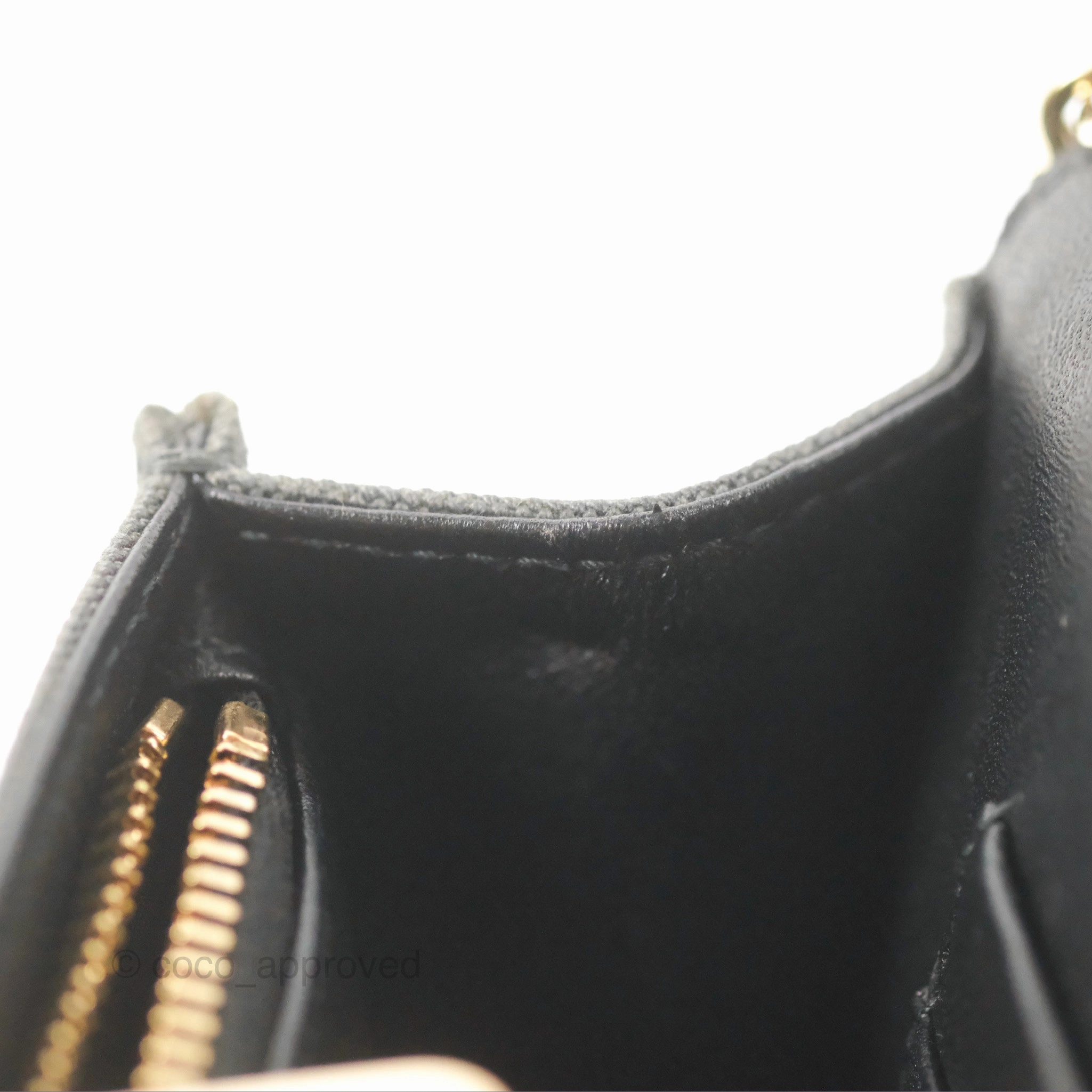 Dior Diorama Oblique Wallet On Chain WOC Black/White Velvet