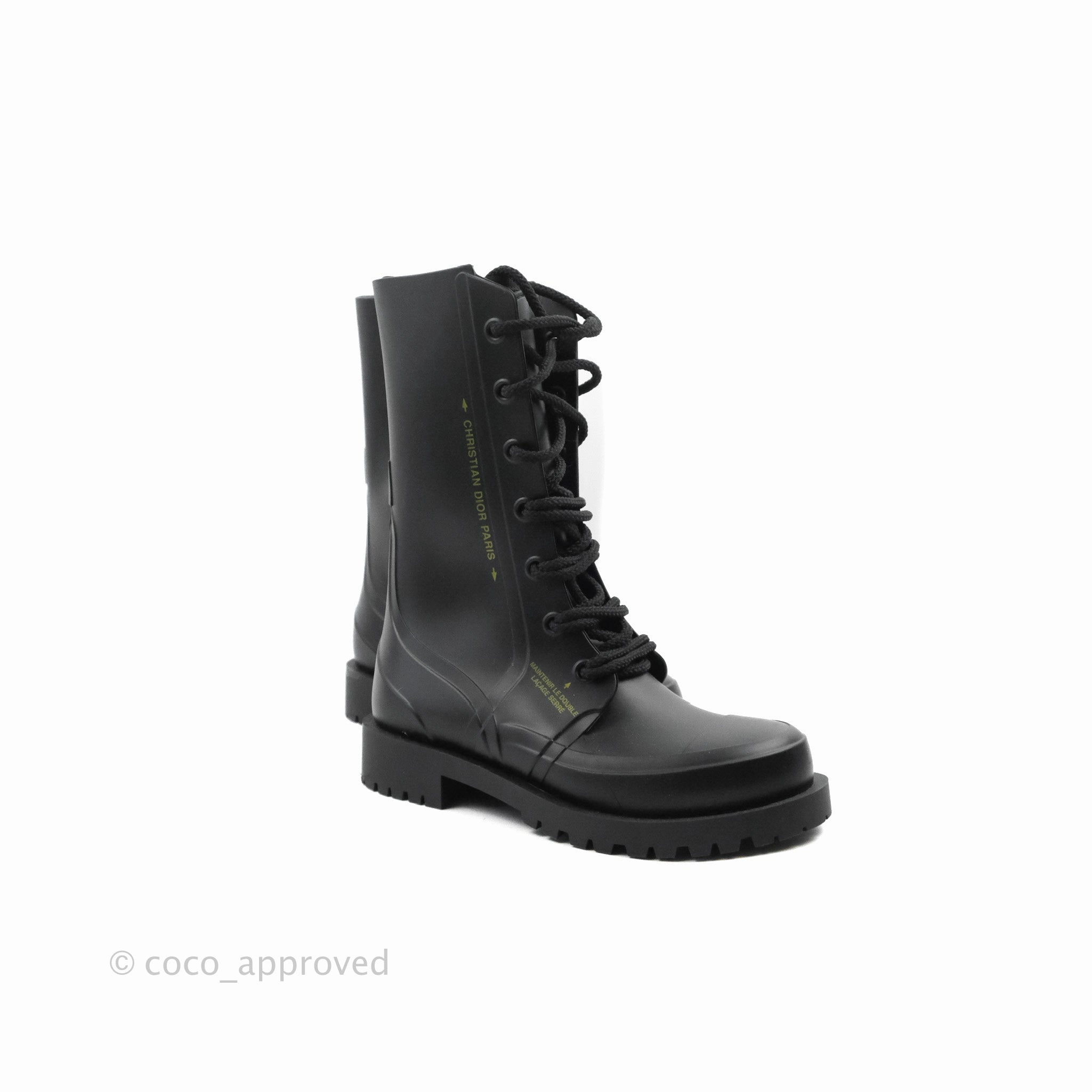 Dior Diorcamp Rubber Boots Black Size 35