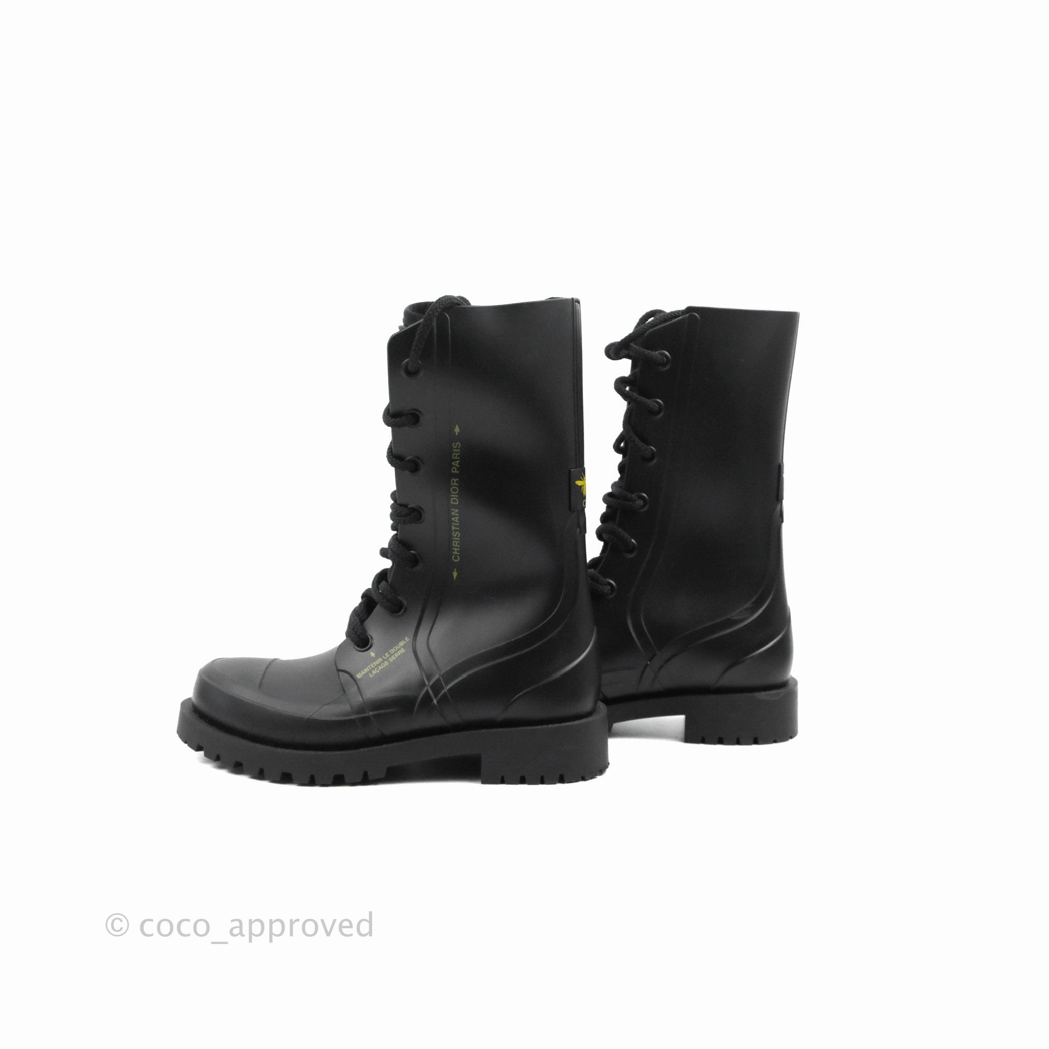 Dior Diorcamp Rubber Boots Black Size 35