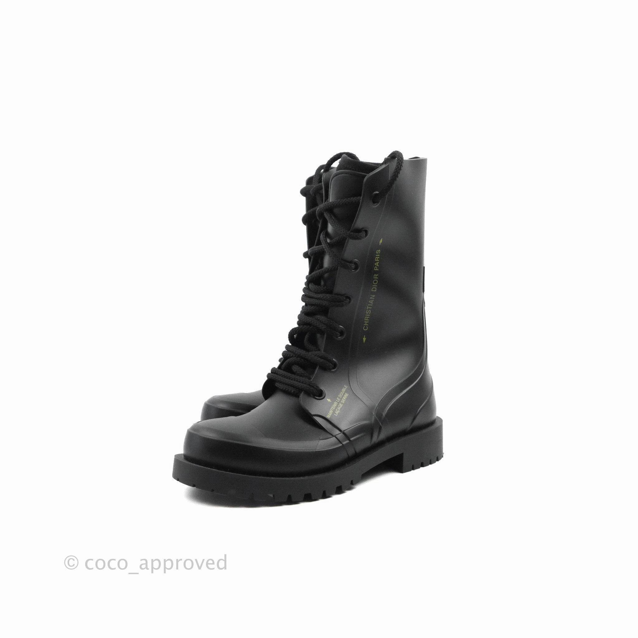 Dior Diorcamp Rubber Boots Black Size 35