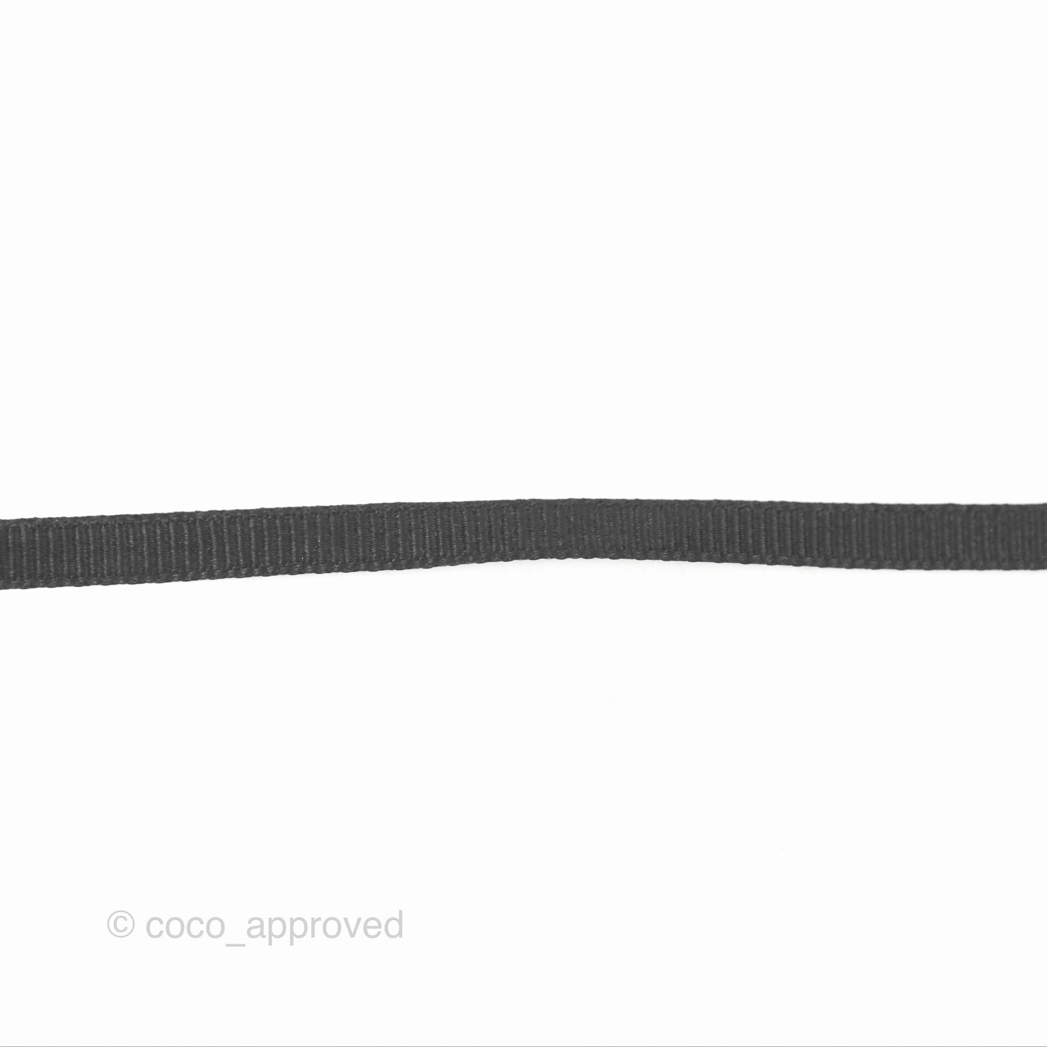 Dior J'adior Ribbon Choker Necklace Black Aged Gold Tone