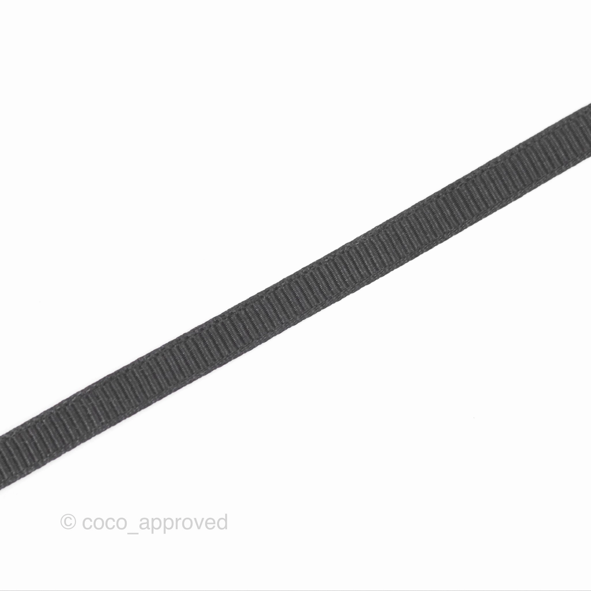 Dior J'adior Ribbon Choker Necklace Black Aged Gold Tone