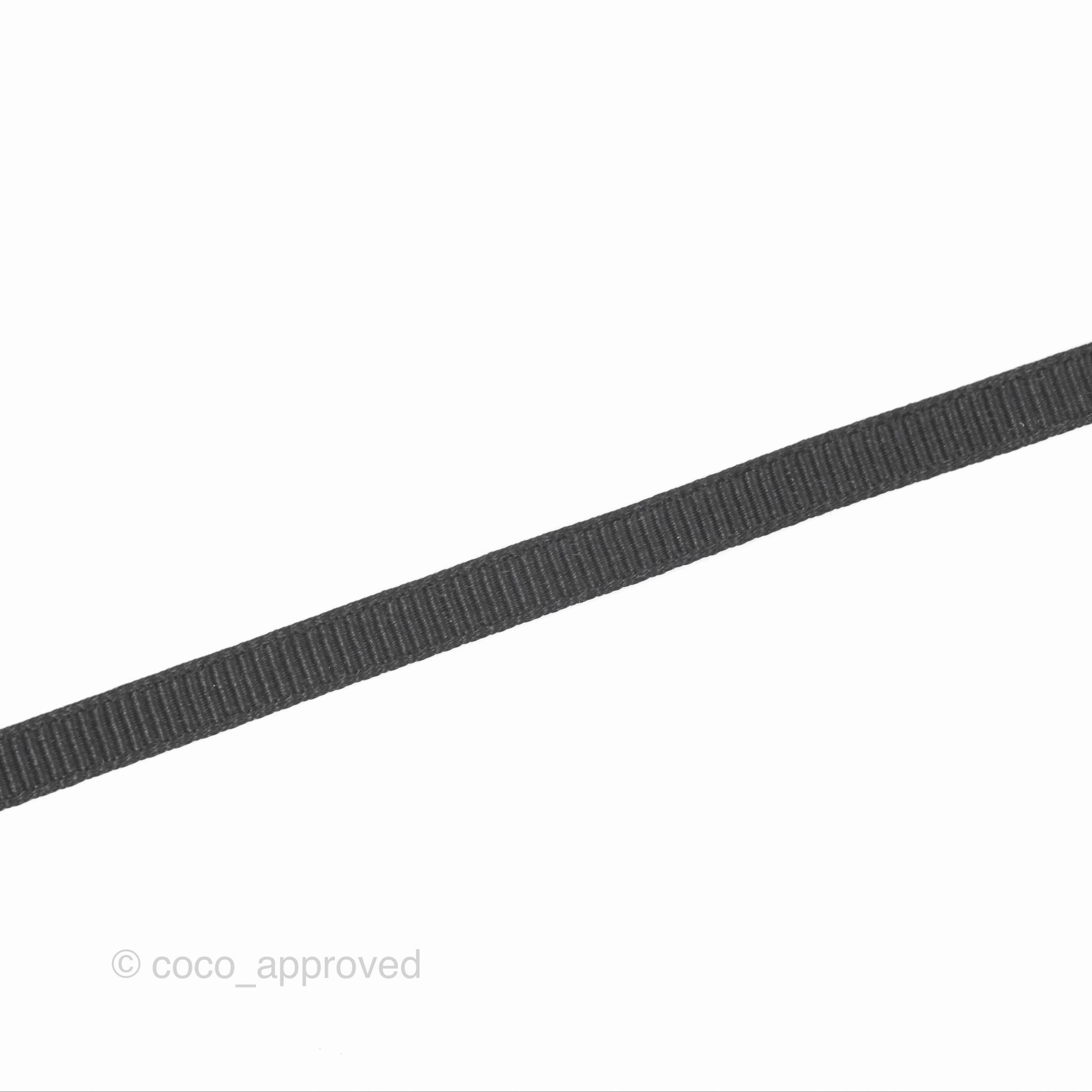 Dior J'adior Ribbon Choker Necklace Black Aged Gold Tone