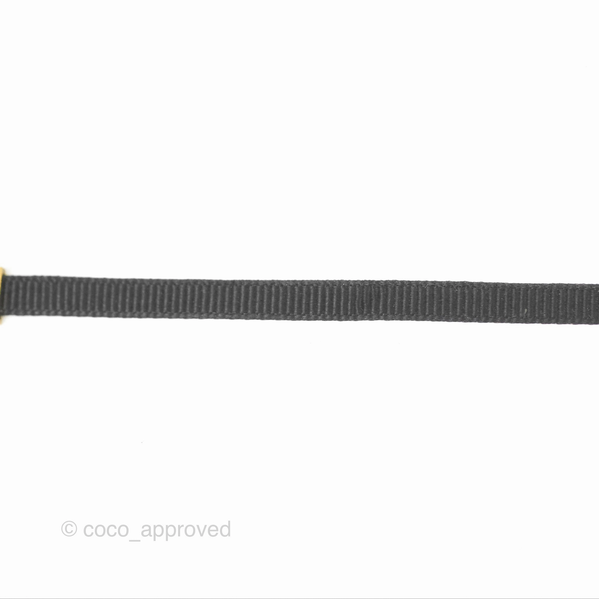 Dior J'adior Ribbon Choker Necklace Black Aged Gold Tone