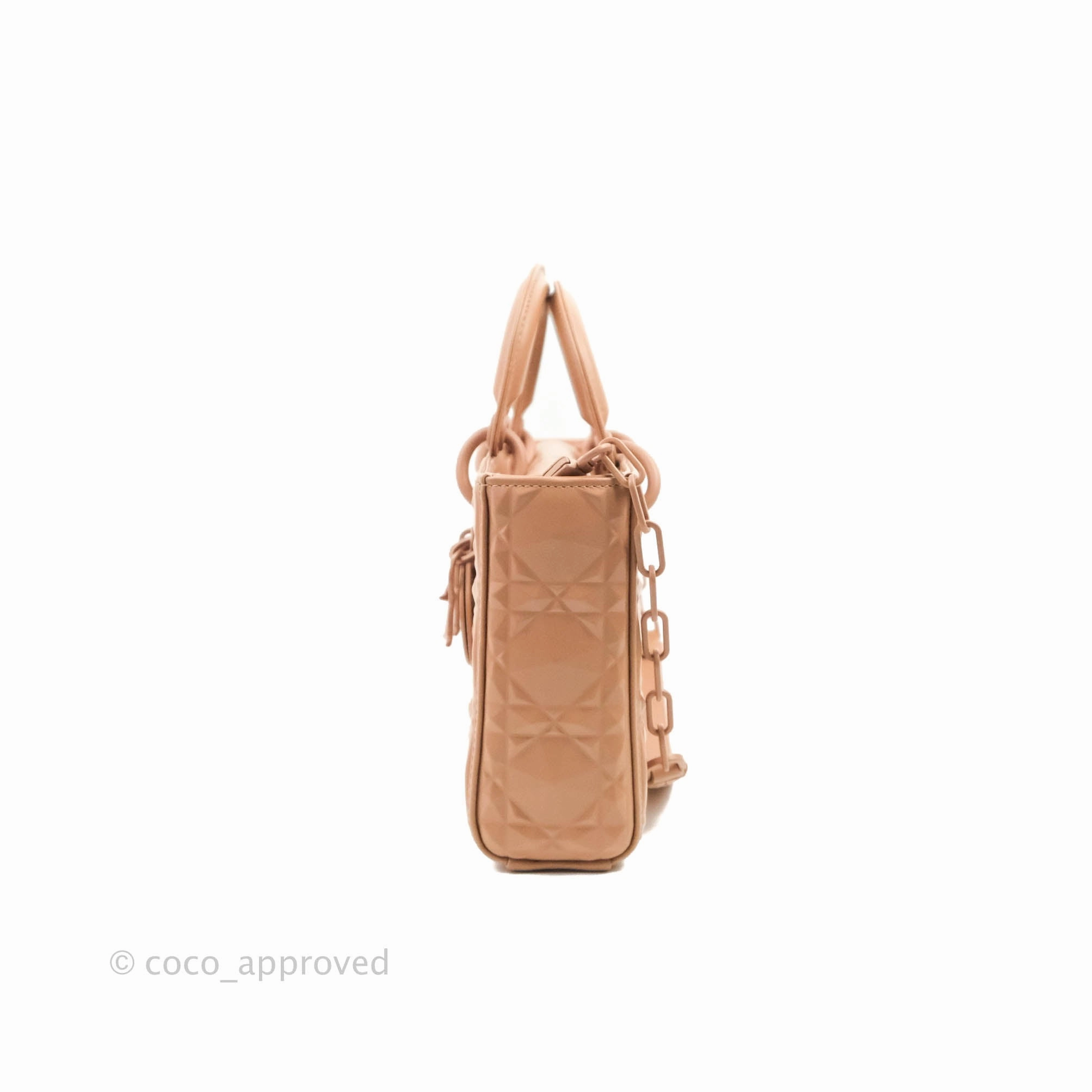 Dior Lady D-Joy Bag Rose Des Vents Cannage Calfskin with Diamond Motif