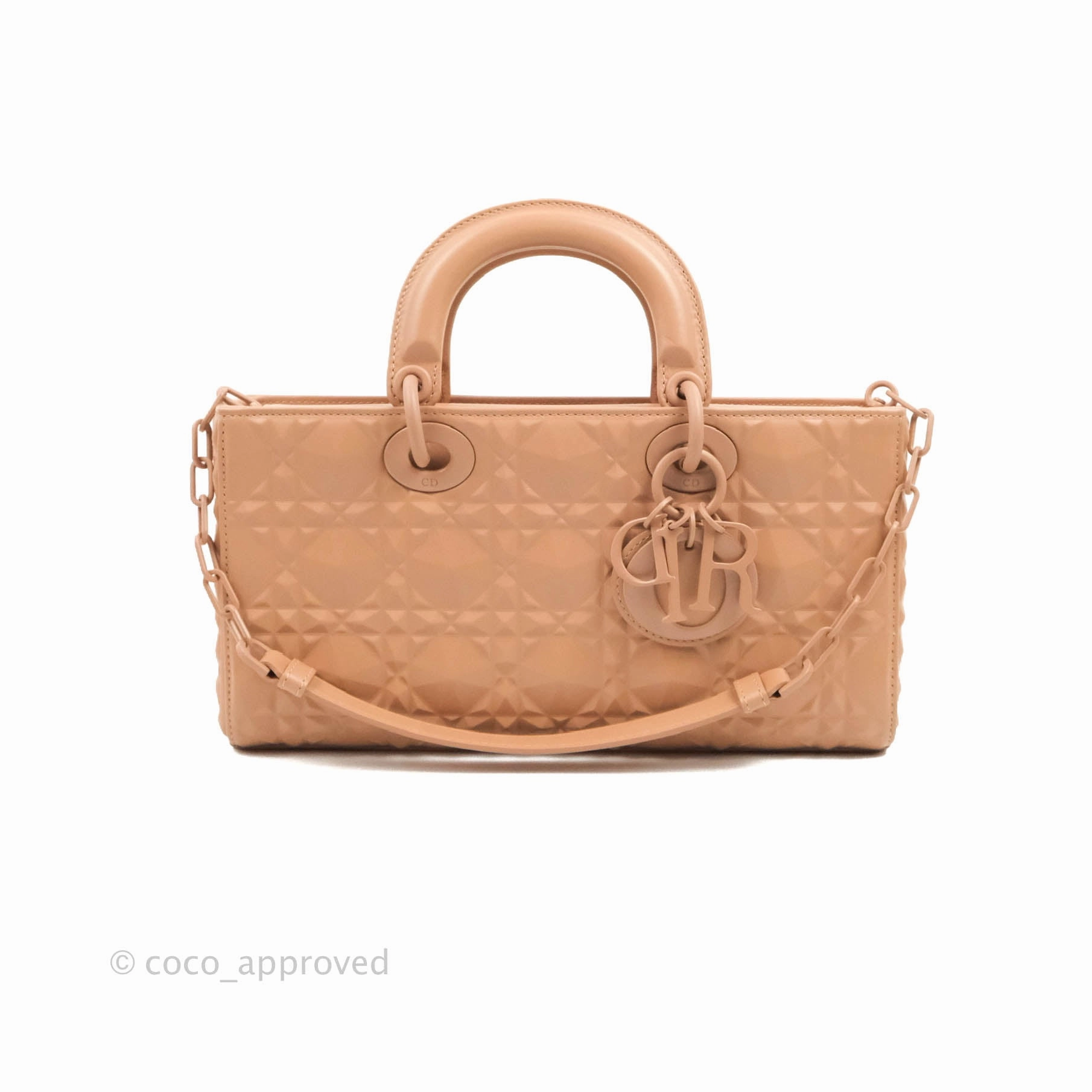 Dior Lady D-Joy Bag Rose Des Vents Cannage Calfskin with Diamond Motif