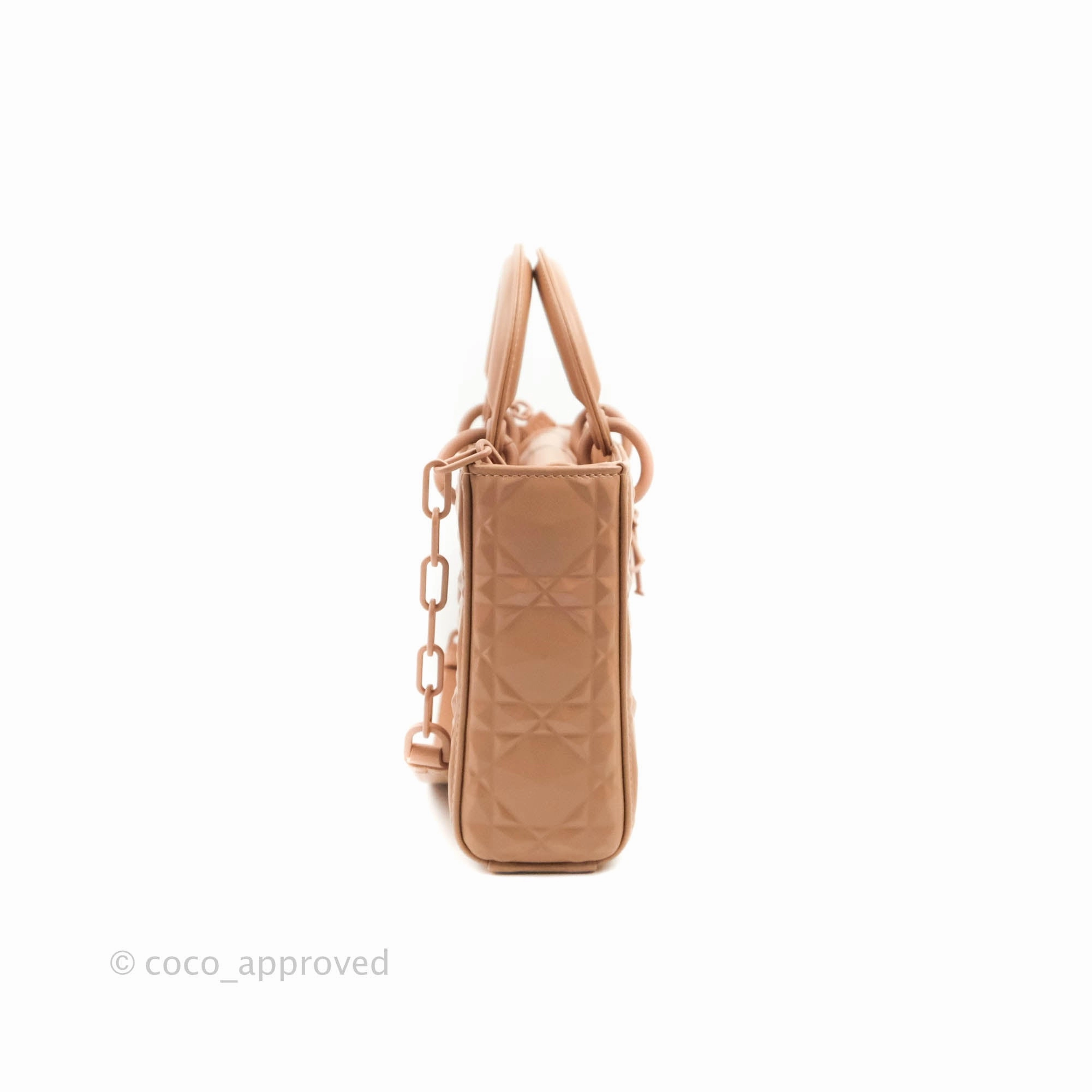 Dior Lady D-Joy Bag Rose Des Vents Cannage Calfskin with Diamond Motif