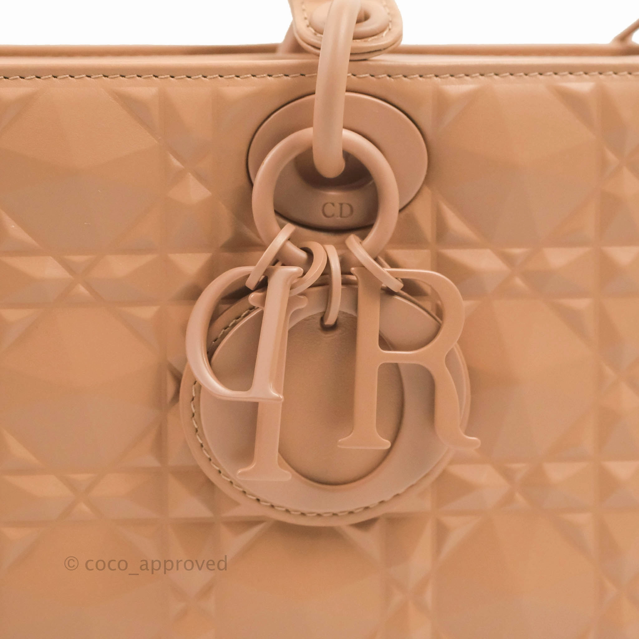 Dior Lady D-Joy Bag Rose Des Vents Cannage Calfskin with Diamond Motif
