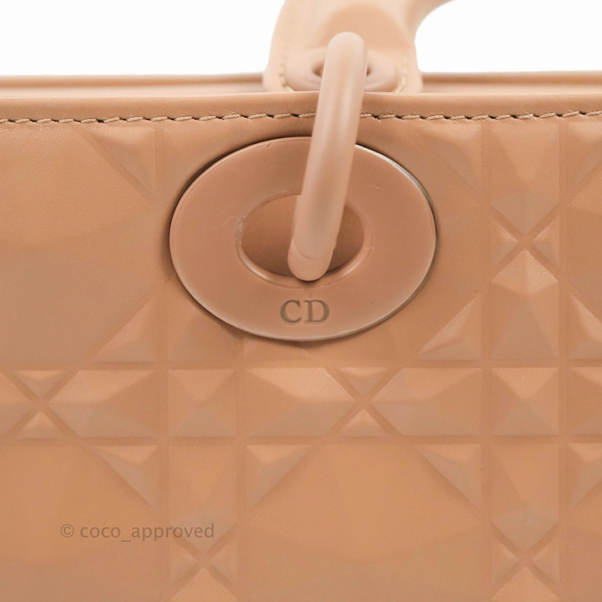 Dior Lady D-Joy Bag Rose Des Vents Cannage Calfskin with Diamond Motif